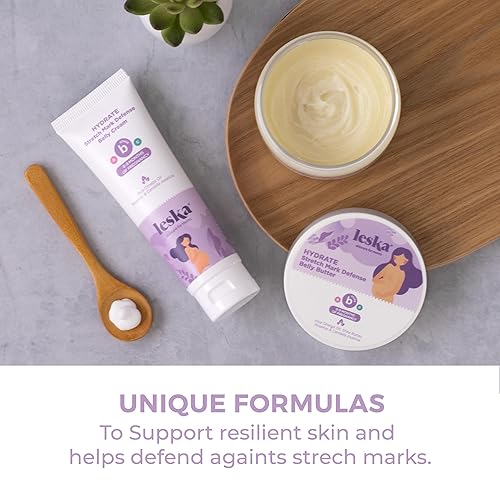 Miniatura 4 de Leska Crema de maternidad paquete de 2  ETAPA B HYDRATE Crema para el vientre y mantequilla (meses de embarazo 6-9)  Parte de un sistema completo de