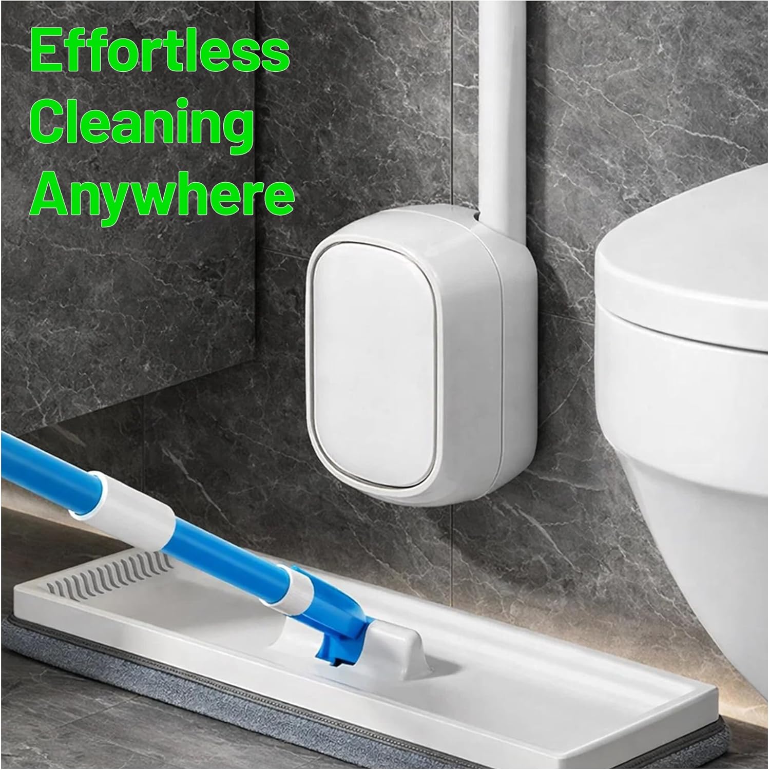 CiLoN Wall-Mounted Disposable Toilet Brush Kit and 30 Fresh Bleach Scrubbing Sponge Pads. Bathroom Space Saving Toilet Wand kit. Toilet Bowl Brush and Holder Set. (Starter Kit + 30 Brush) - Image 8