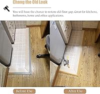 Vista 3 de Tira de transición de suelo de madera con moldura en T, flauta reductora de puerta para cocina, dormitorio, balcón, protector de borde de alfombra