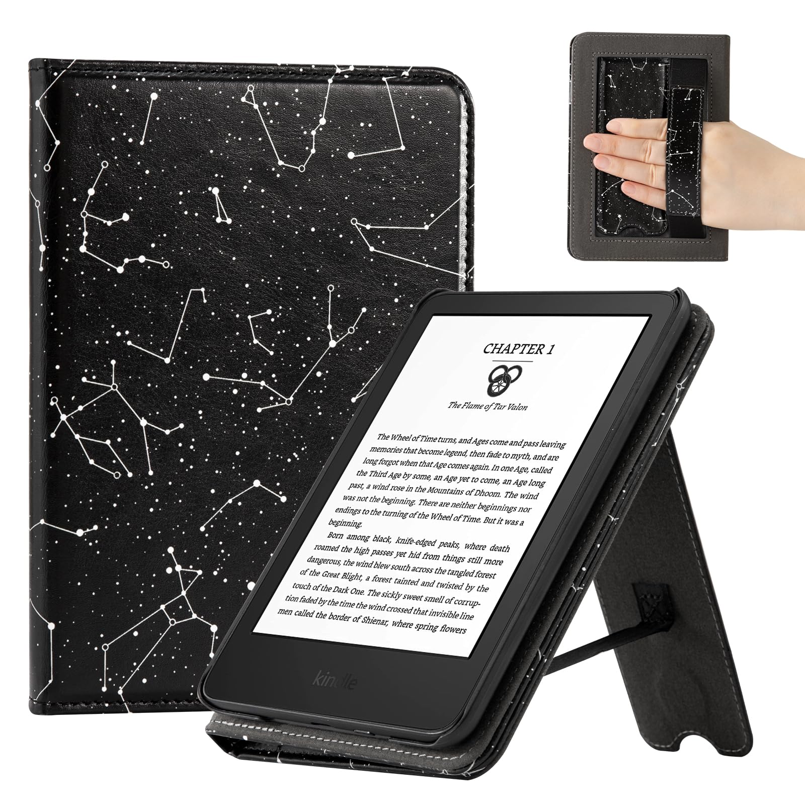 CoBak Case for 6" E-Reader Cases (2024 &amp; 2022, 11th Gen) - PU Leather Smart Cover with Auto Sleep/Wake &amp; Hand Strap, Premium Protective Case for Tablet Case