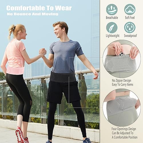 Miniatura 4 de Cinturón delgado de correr para hombres y mujeres, riñonera para correr, soporte para teléfono para correr, bolsa de cintura, cinturón de