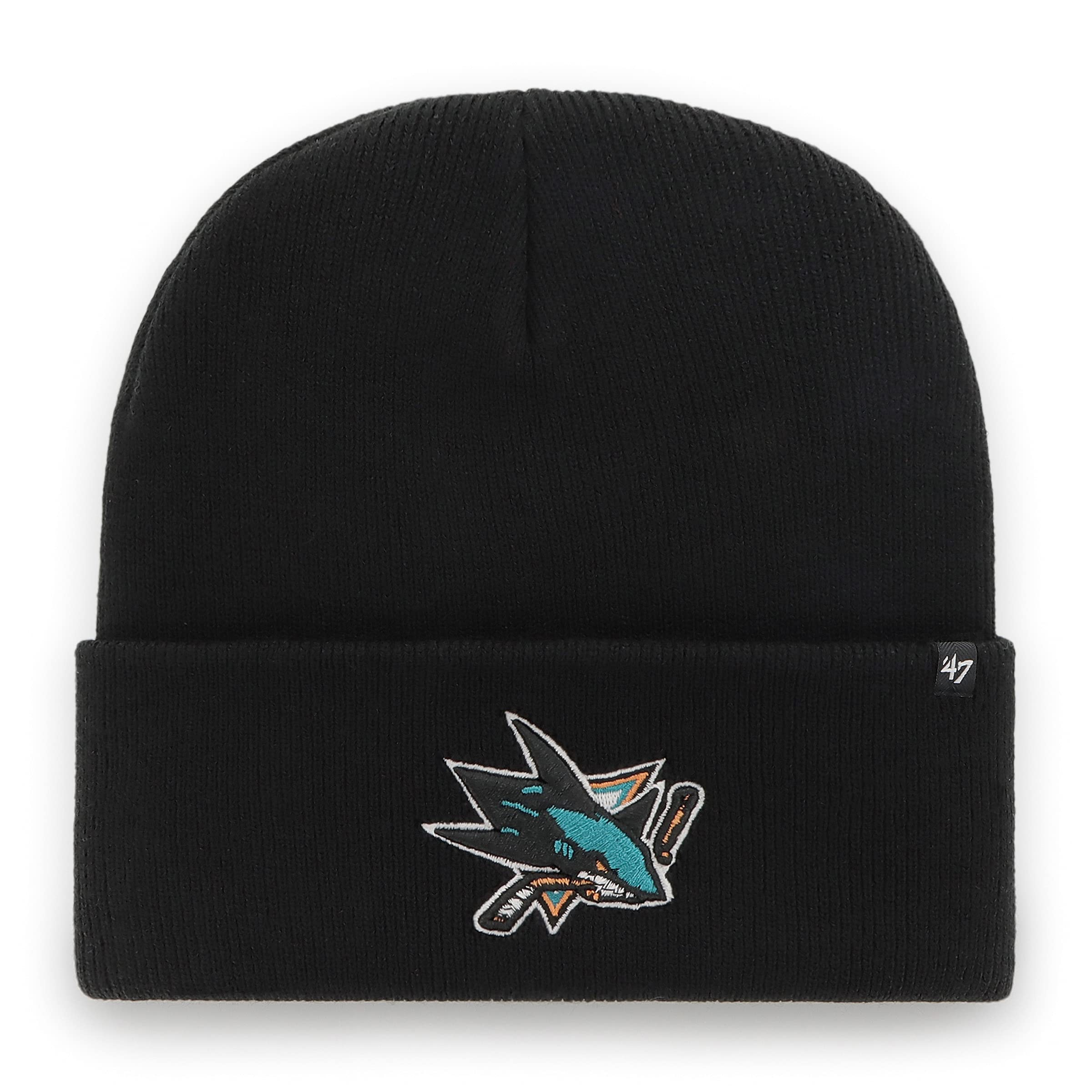 47 San Jose Sharks NHL Haymaker Unisex Beanie, Adjustable, Team Badge, Black