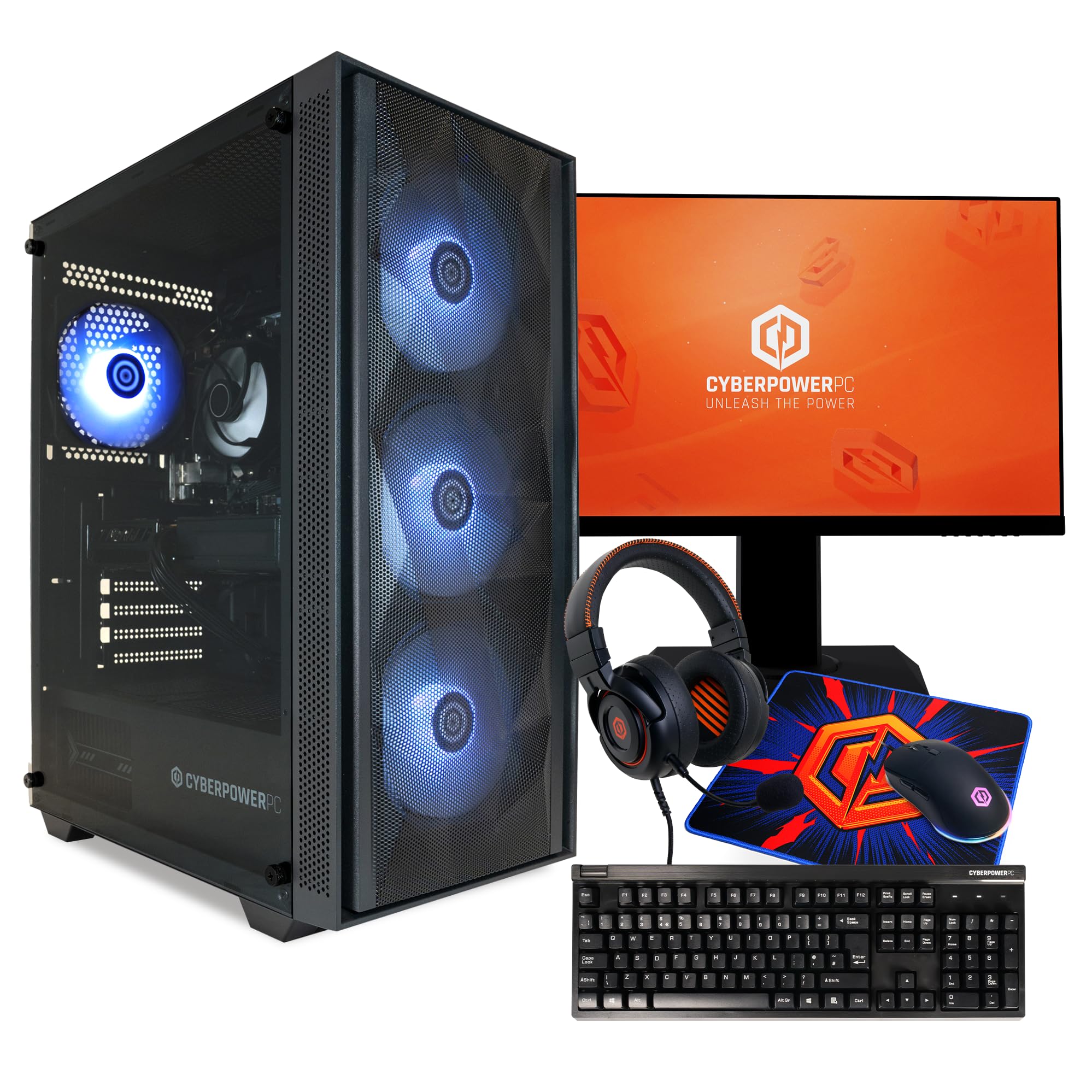 CyberPowerPC Regiment Gaming PC - AMD Ryzen 5 5600G, 8GB RAM, 500GB NVMe SSD, 450W PSU, Wi-Fi, Windows 11, Sylph — view 8