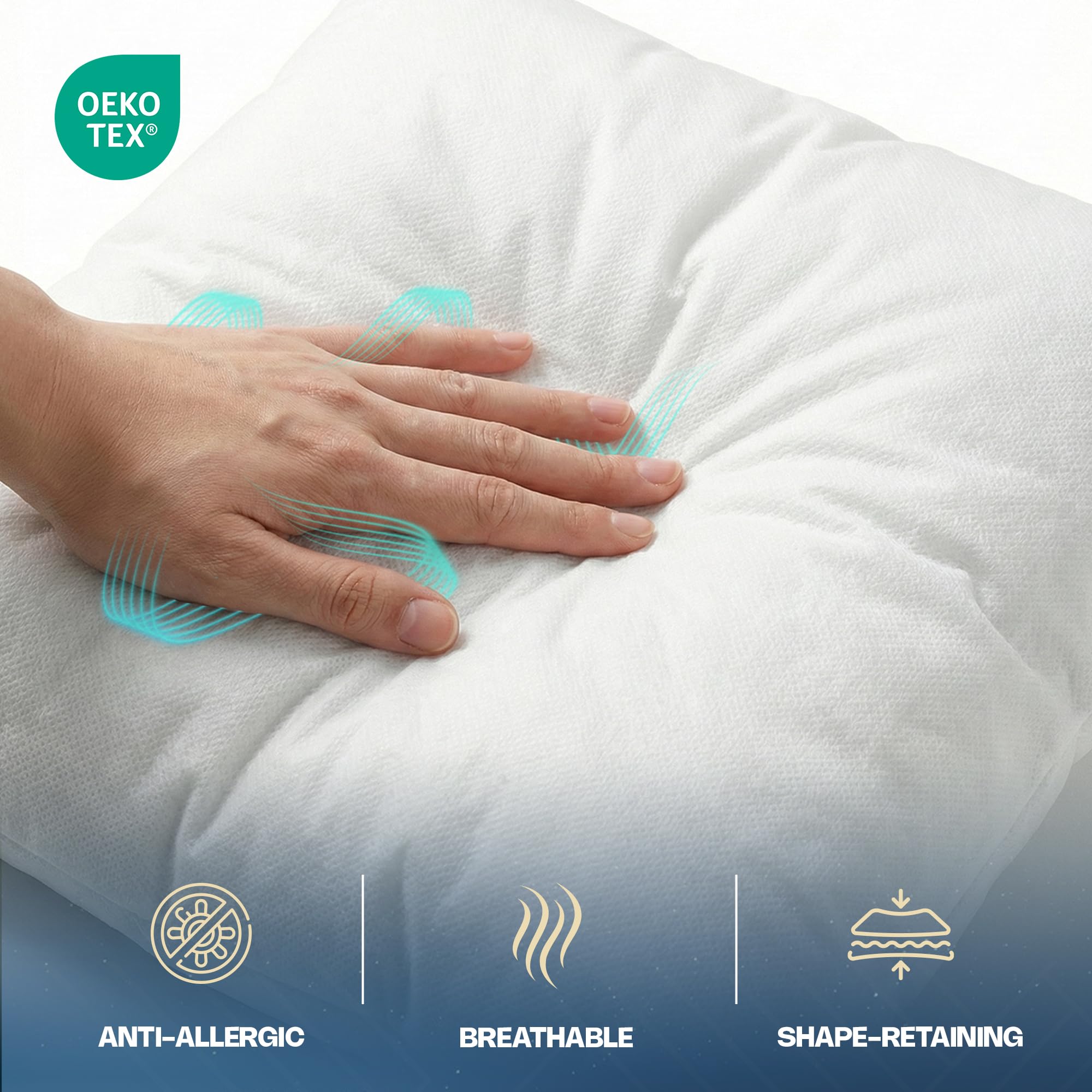 SuperKissen24. Lot de 6 Oreillers Moelleux - Coussin avec Garnissage Fibre Polyester - Lavable Rembourrage Coussin - Hypoallergenique Coussin de Canapé Decoratif - Good Sleep Blanc 40x40 cm