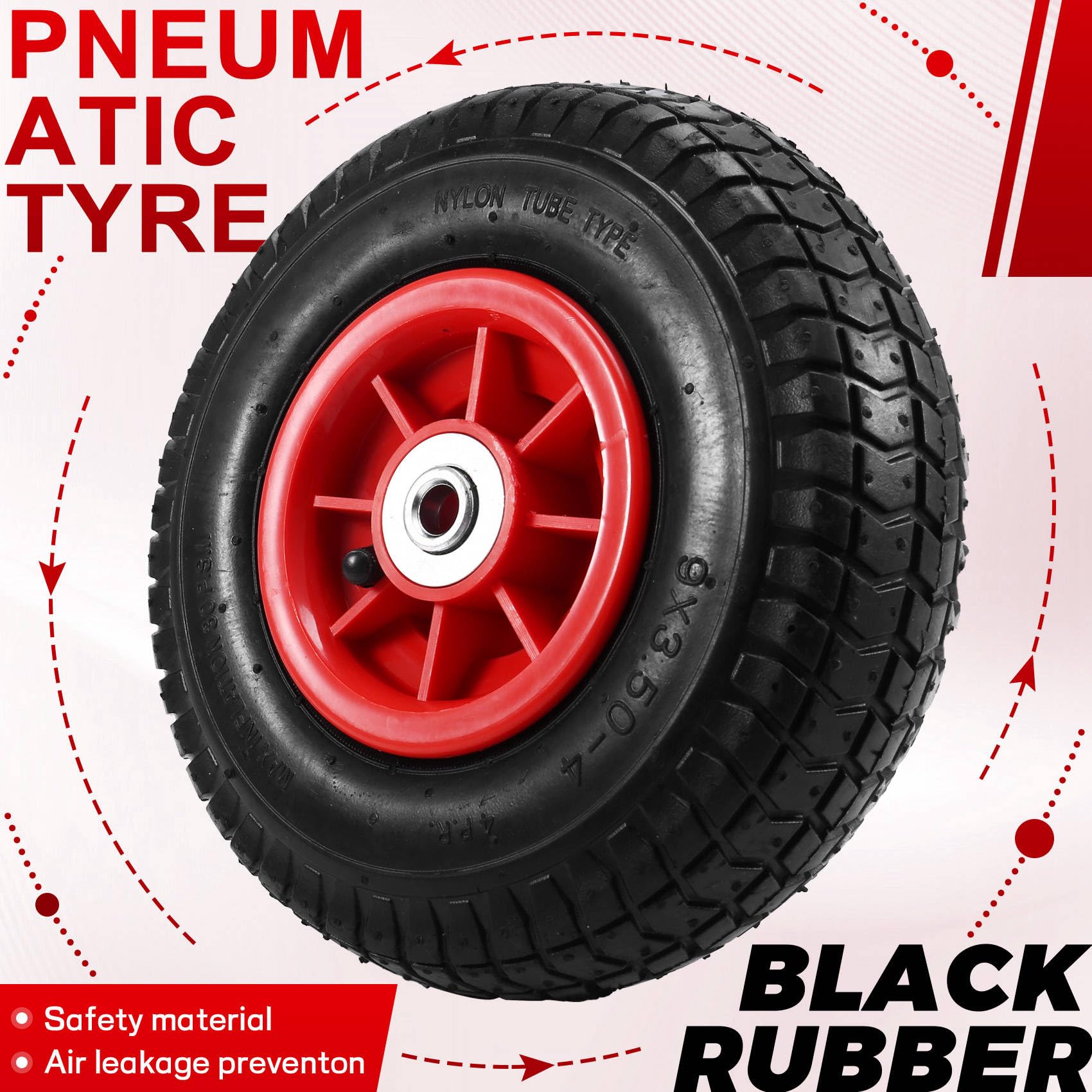 Pneumatici Gonfiabili per Auto Elettriche per Bambini, Ruote in Gomma per Triciclo Elettrico per Bambini Pneumatici per Auto per Bambini Foro da 1,2 cm 9 Pollici