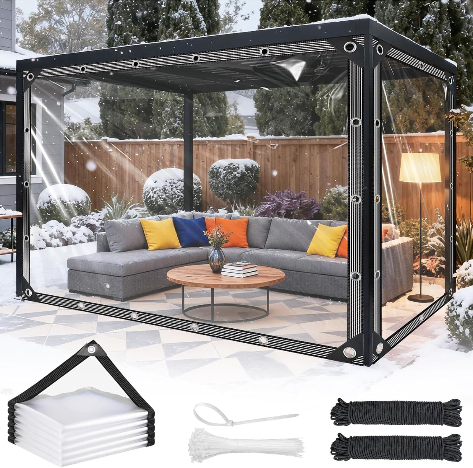 Bâche en PVC imperméable pour protéger le balcon et la serre