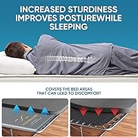 Vista 6 de Bunkie Board - Tabla de cama tamaño Queen de 59"x80" pulgadas para debajo del colchón, tablero de soporte de madera reforzada resistente con diseño