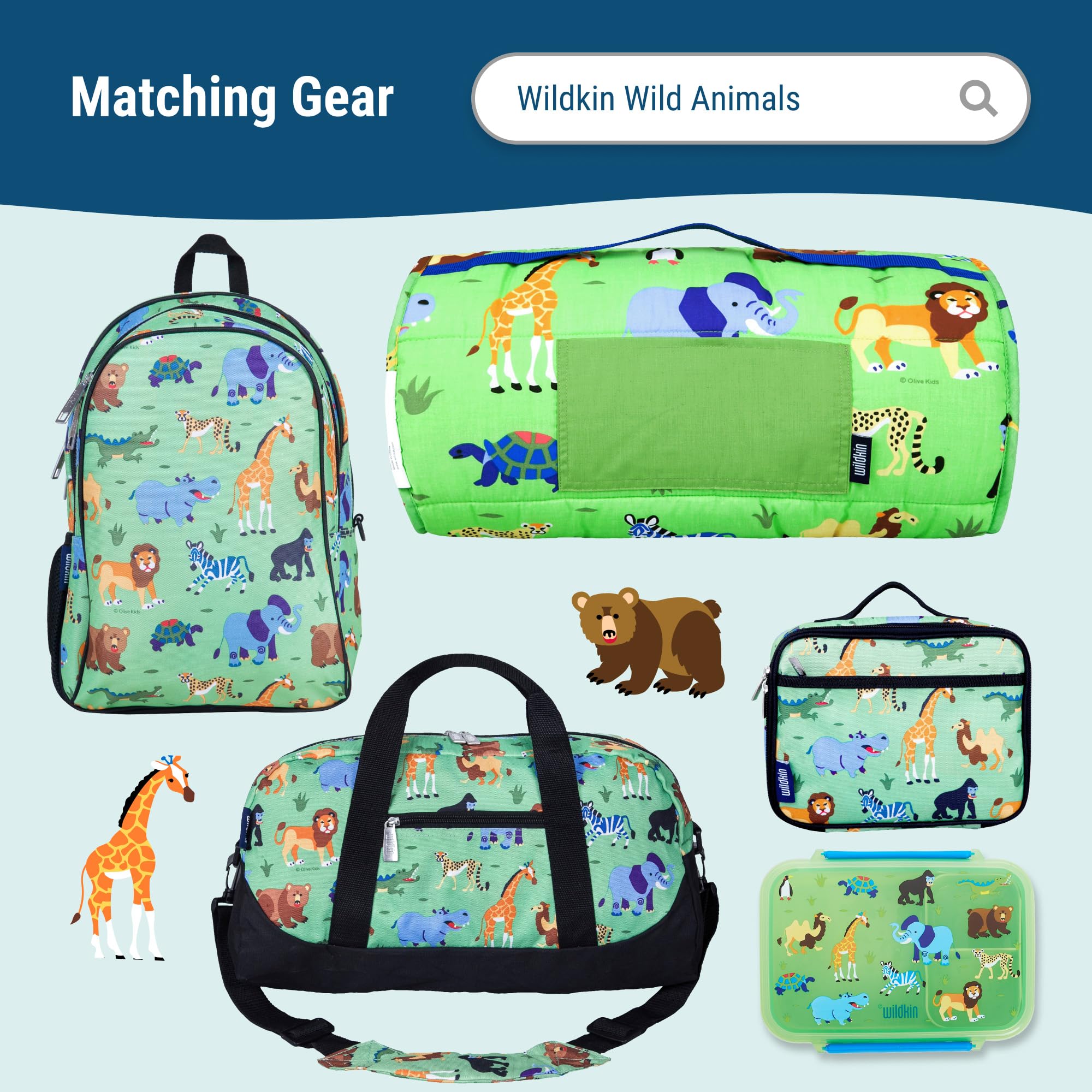 Wildkin Wiederverwendbare Wasserflasche aus Tritan-Kunststoff für Kinder mit auslaufsicherem Deckel für Jungen und Mädchen, langlebige und leicht zu reinigende Wasserflasche für Kleinkinder,