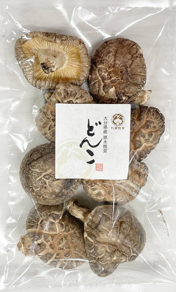 Amazon.co.jp: 【松岡椎茸】 大分県産 原木 どんこ 椎茸 50g