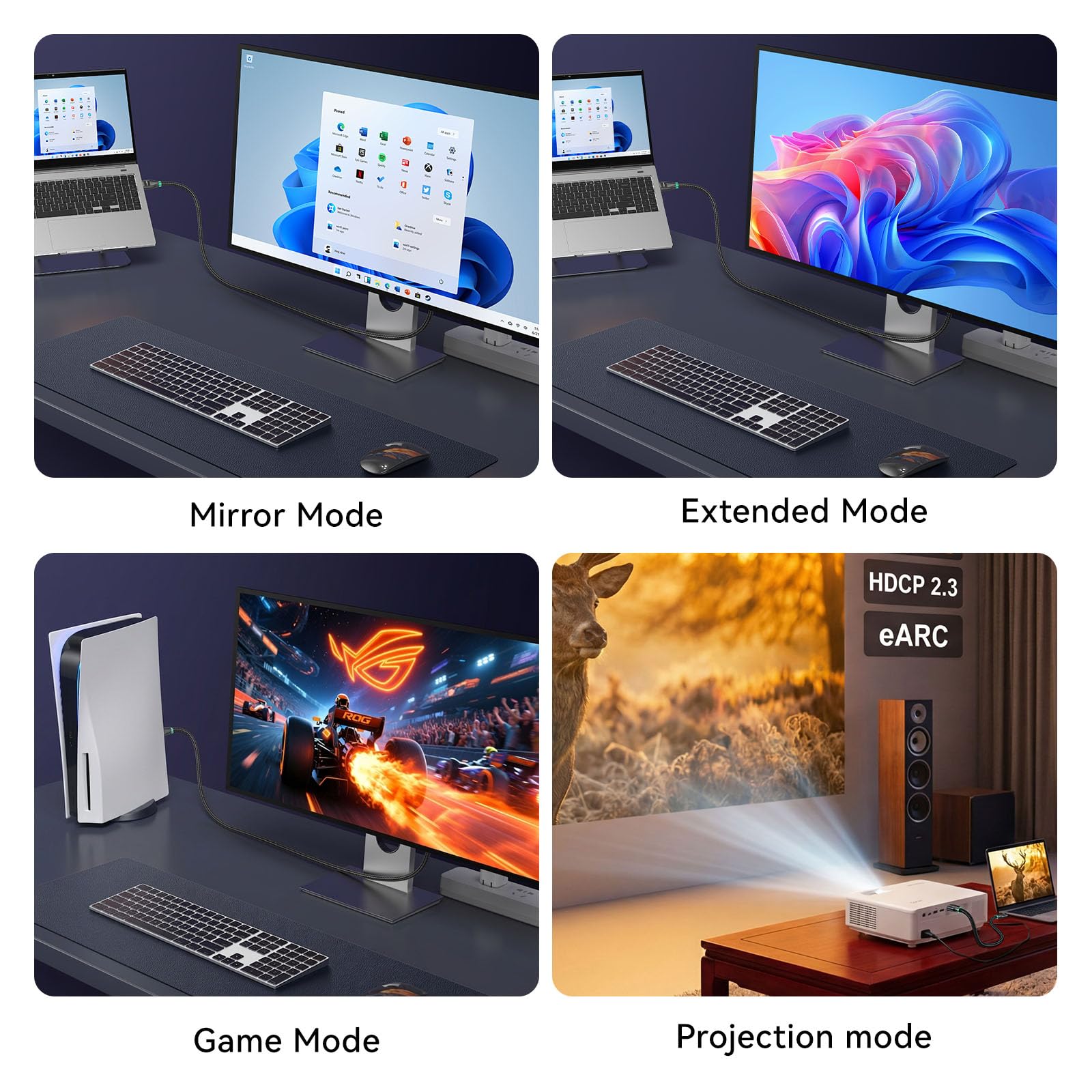 SAMZHE Cavo HDMI 8K 2.1, 48 Gbps, 4,5 m, certificato ad altissima velocità HDMI in alluminio, 4K a 240 Hz, 120 Hz, 10 K 8 K a 60 Hz, HDCP 2.2 e 2.3, eARC HDR 10 Dolby compatibile con PS5/Blu-ray/Roku