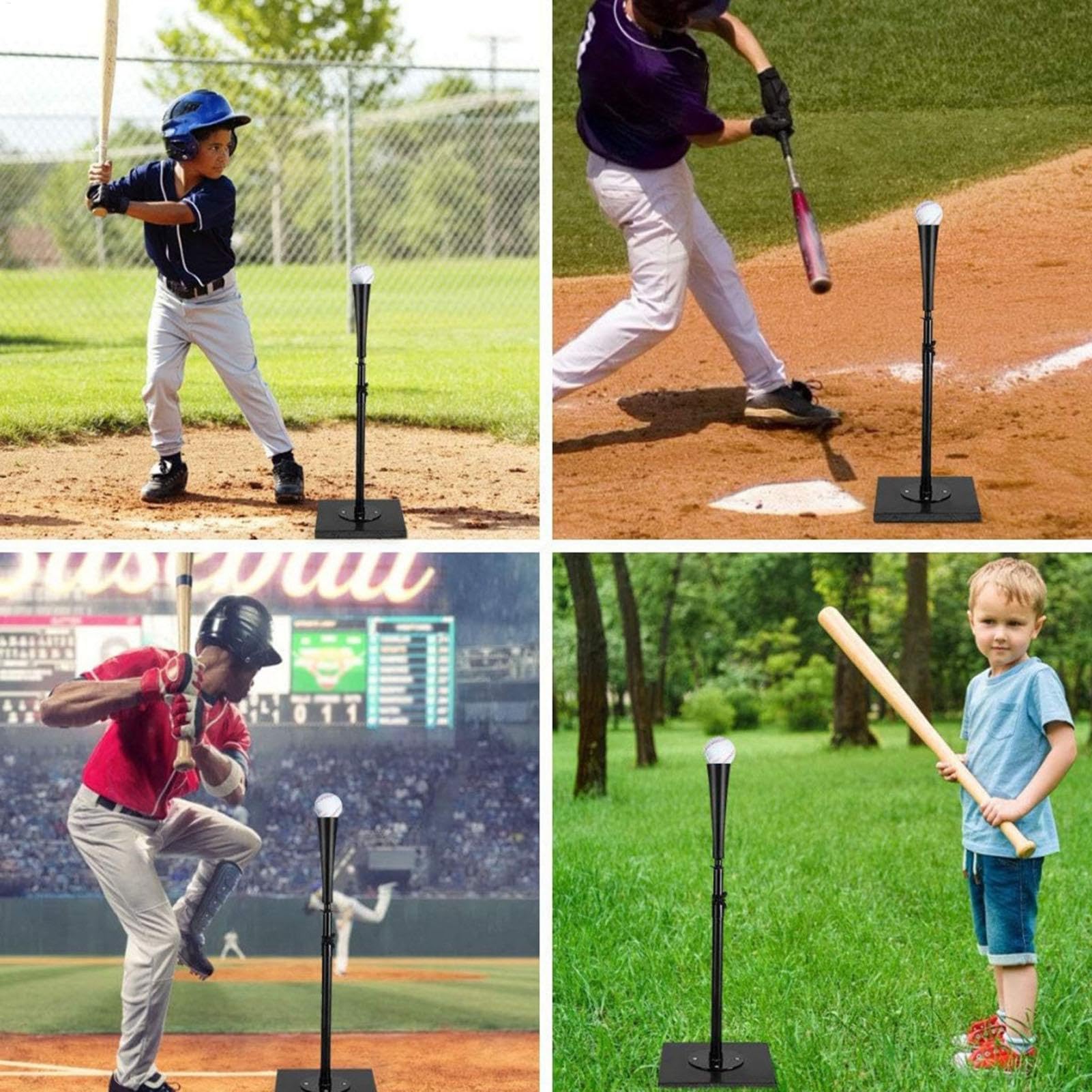 Equipo De Entrenamiento De Béisbol Tee De Bateo Portátil Con Soporte De