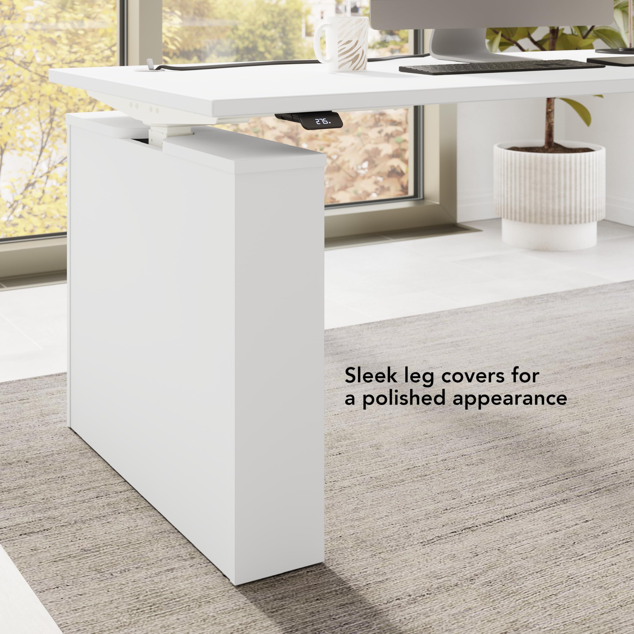 Bush Business Furniture 72-inch Electric Height Adjustable Standing Desk Ergonomic Sit-Stand Computer Table for Home and Professional Office — view 6