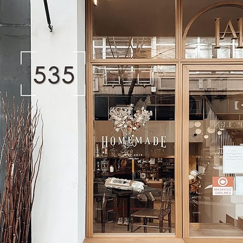 Miniatura 5 de Números flotantes de casa de 6 pulgadas, número de casa de acero inoxidable para exterior autoadhesivo, números de dirección de calle exterior