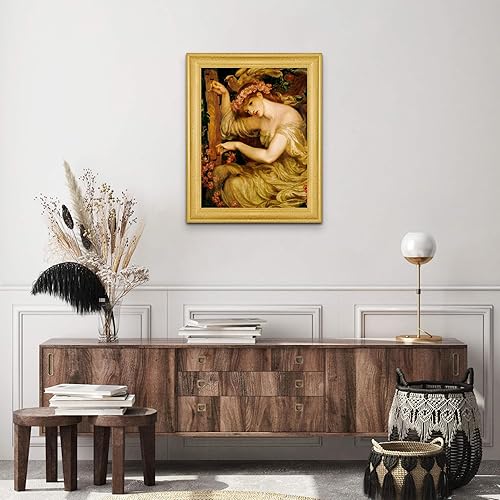 Miniatura 3 de Lost Cabin A Sea Spell de Dante Rossetti  Lienzo en marco biselado dorado  Reproducción de pinturas de obras de arte finas  Póster decorativo