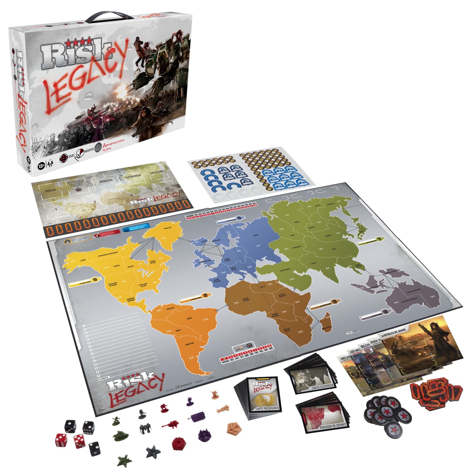 Avalon Hill - Risk Legacy: Gioco da Tavolo Strategico Legacy, 3-5 Giocatori, Età 13+