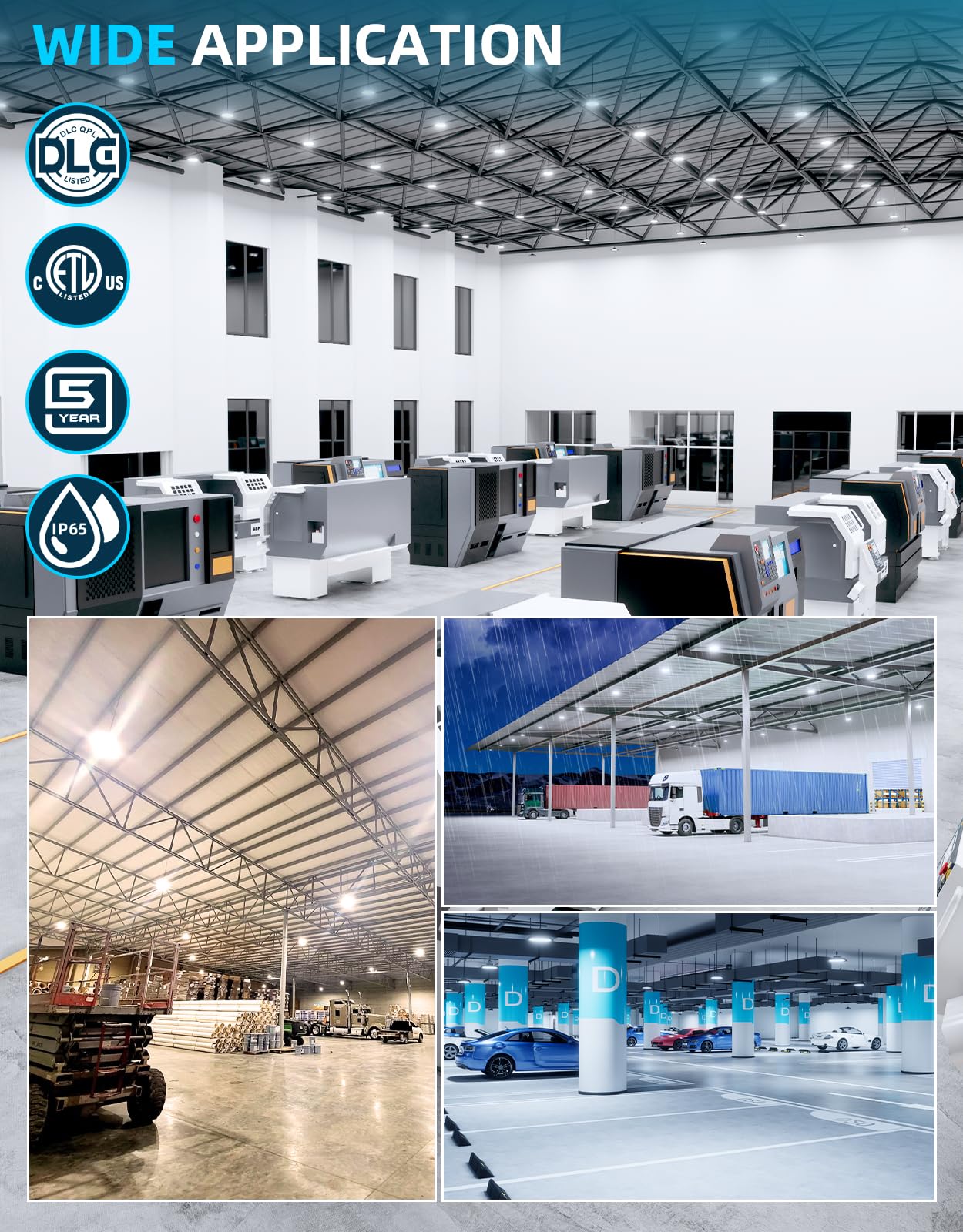 UFO LED High Bay Light 300W 240W 200W Adjustable 5700K 5000K 4500K Dimmable High Bay LED Shop Light — view 10