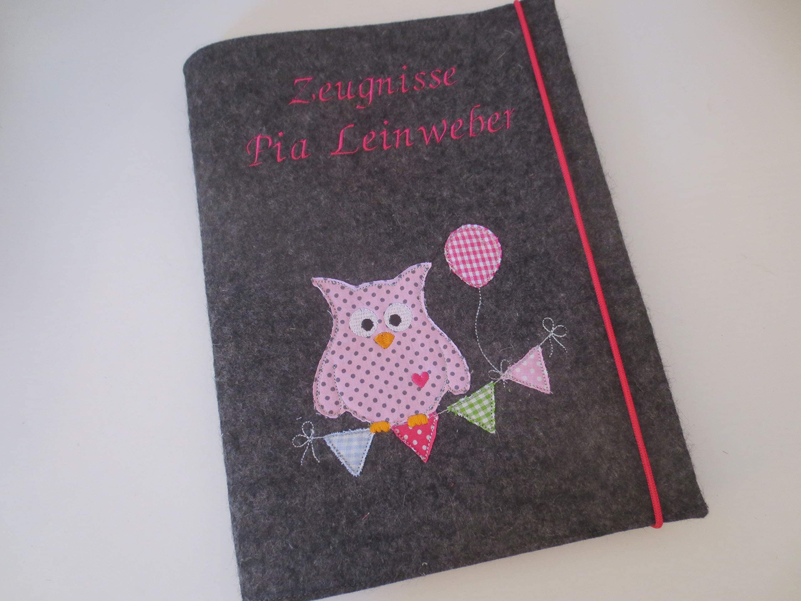 Zeugnismappe Wollfilz Mappe Zeugnisse DIN A4 Grundschule Schule