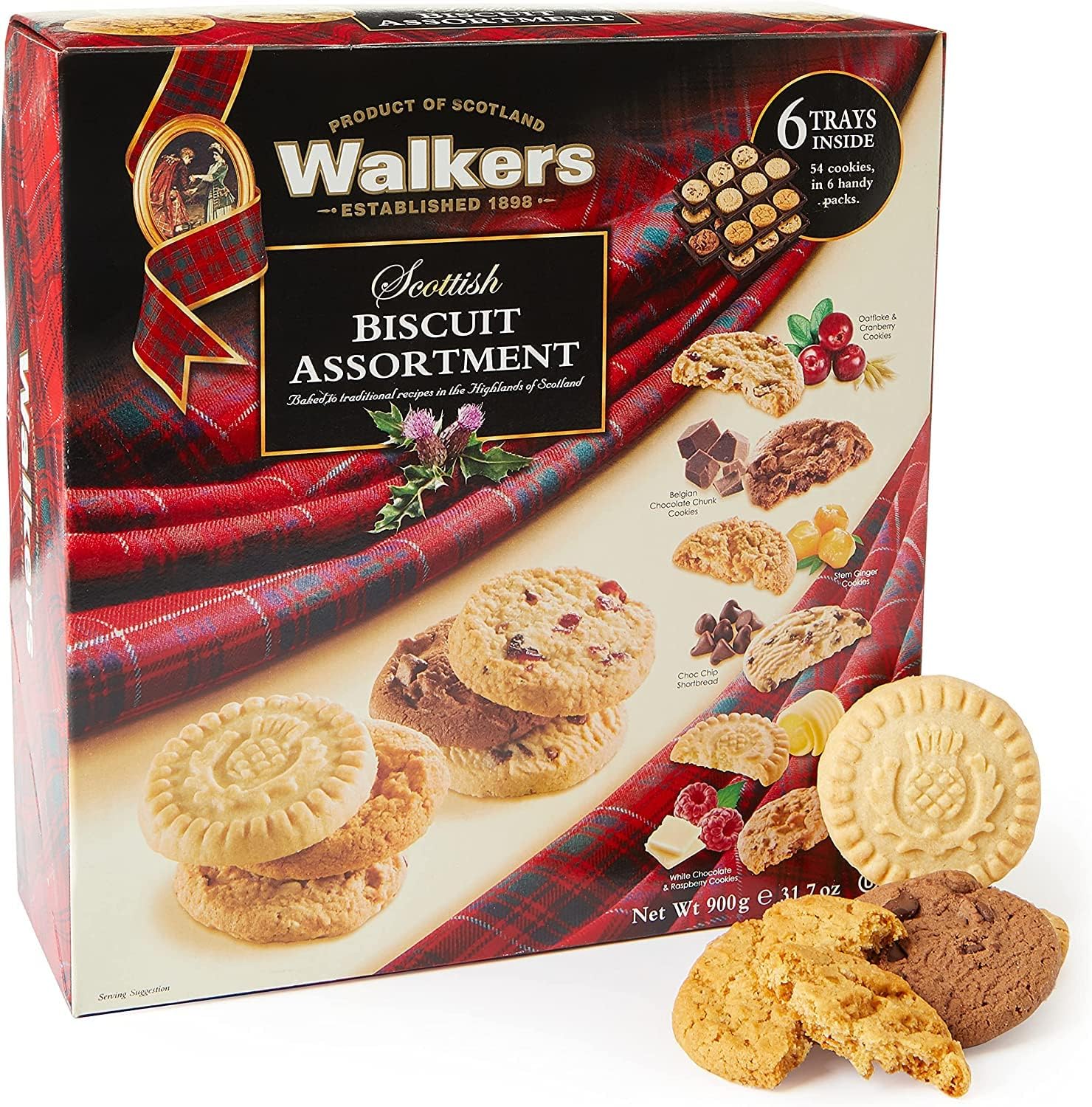Walkers Scottish Biscuit Assortment 900g Varities Biscuits 54