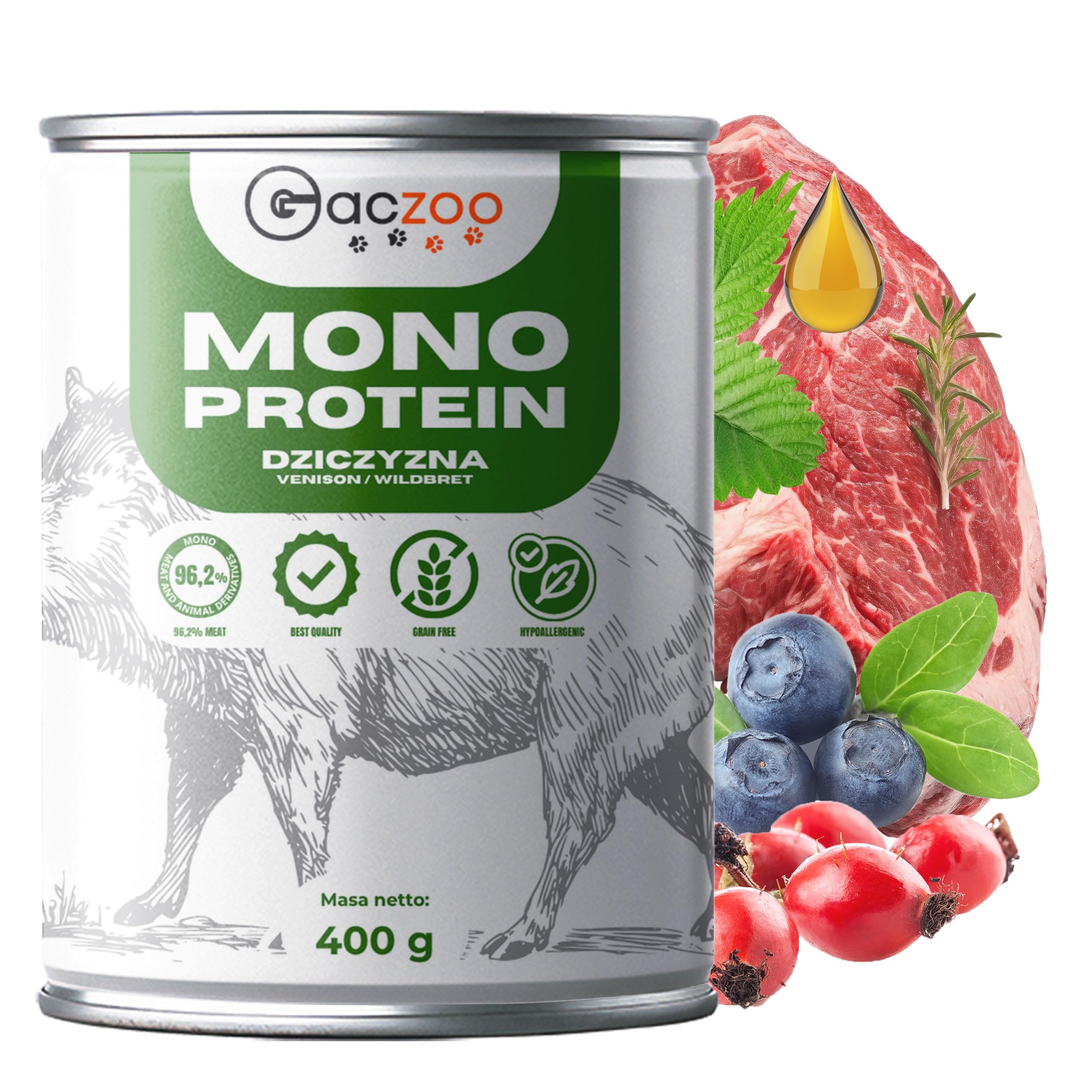 Nourriture pour Chiens - Pate Chien – Lot de 12 avec 4 Saveurs : Canard, Bœuf, Sanglier, Thon – Forte Teneur en Viande, sans Céréales, sans Additifs Artificiels