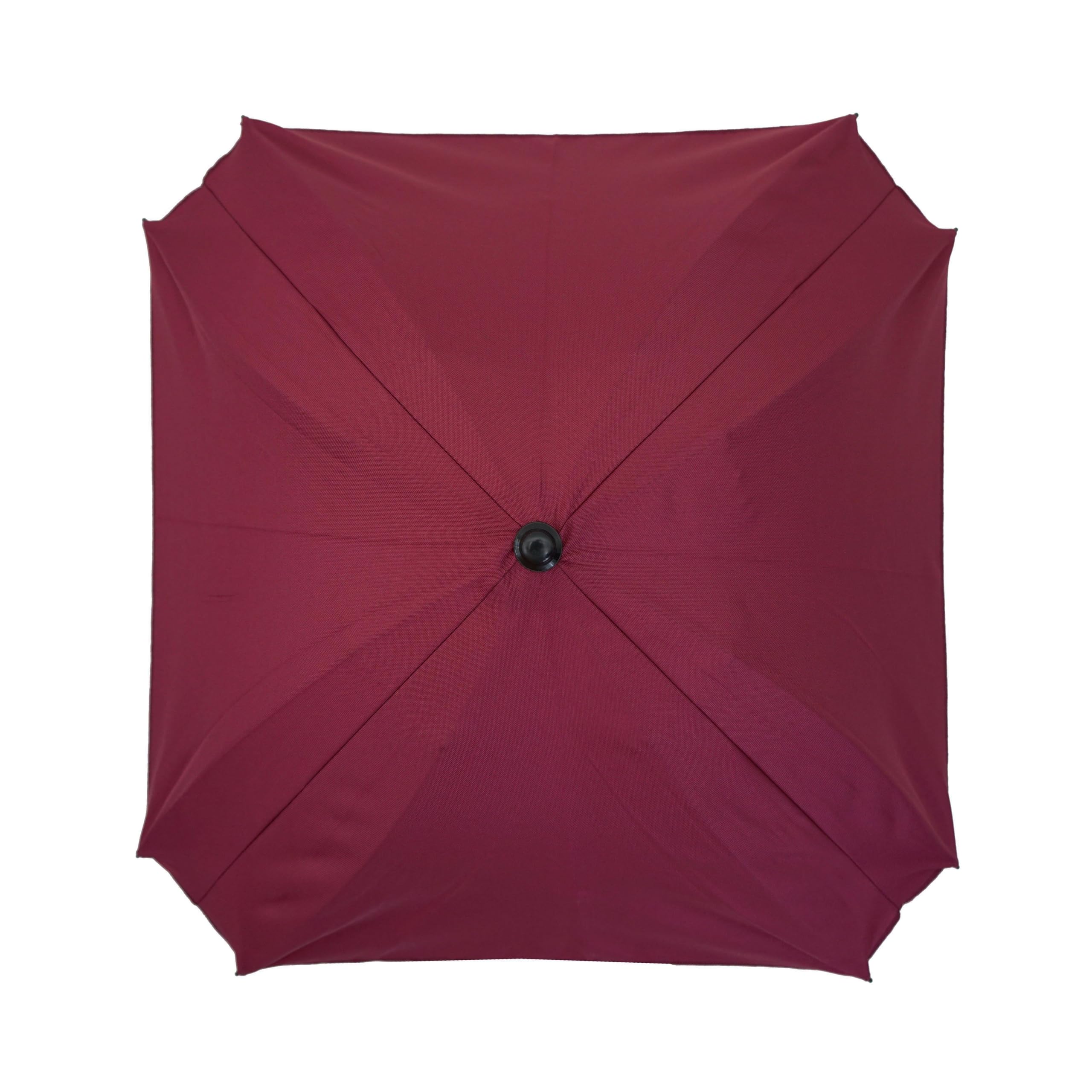 Skyline parasole per passeggino universale ombrello antivento pieghevoli resistenti umbrella ombrelli pieghevole robusto Filtro UV 50+ diametro 70 cm grande rosso bordeaux