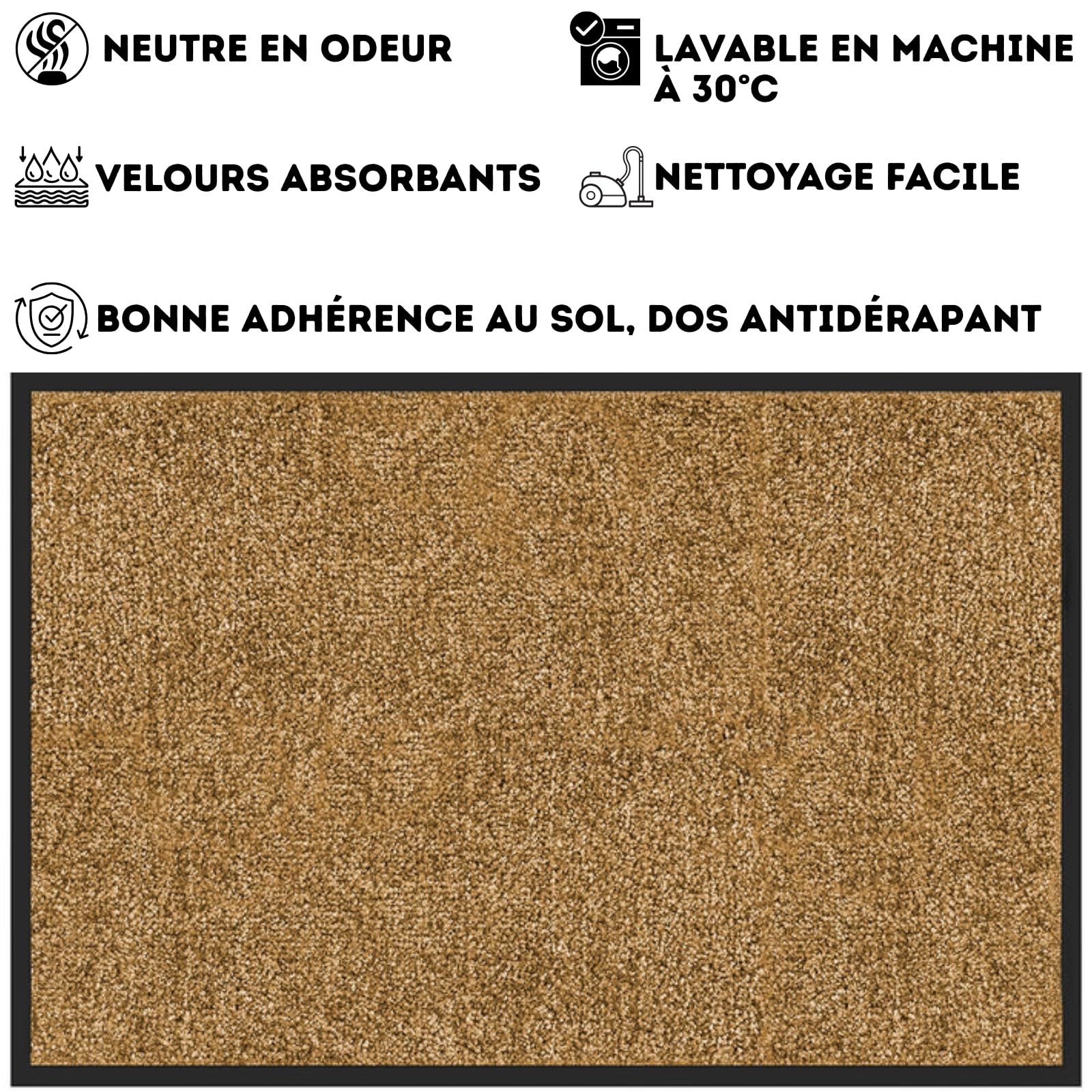 Casa Pura - Tappeto antiscivolo e antipolvere, zerbino per interni ed esterni, lavabile e ultra assorbente, 90 x 600 cm