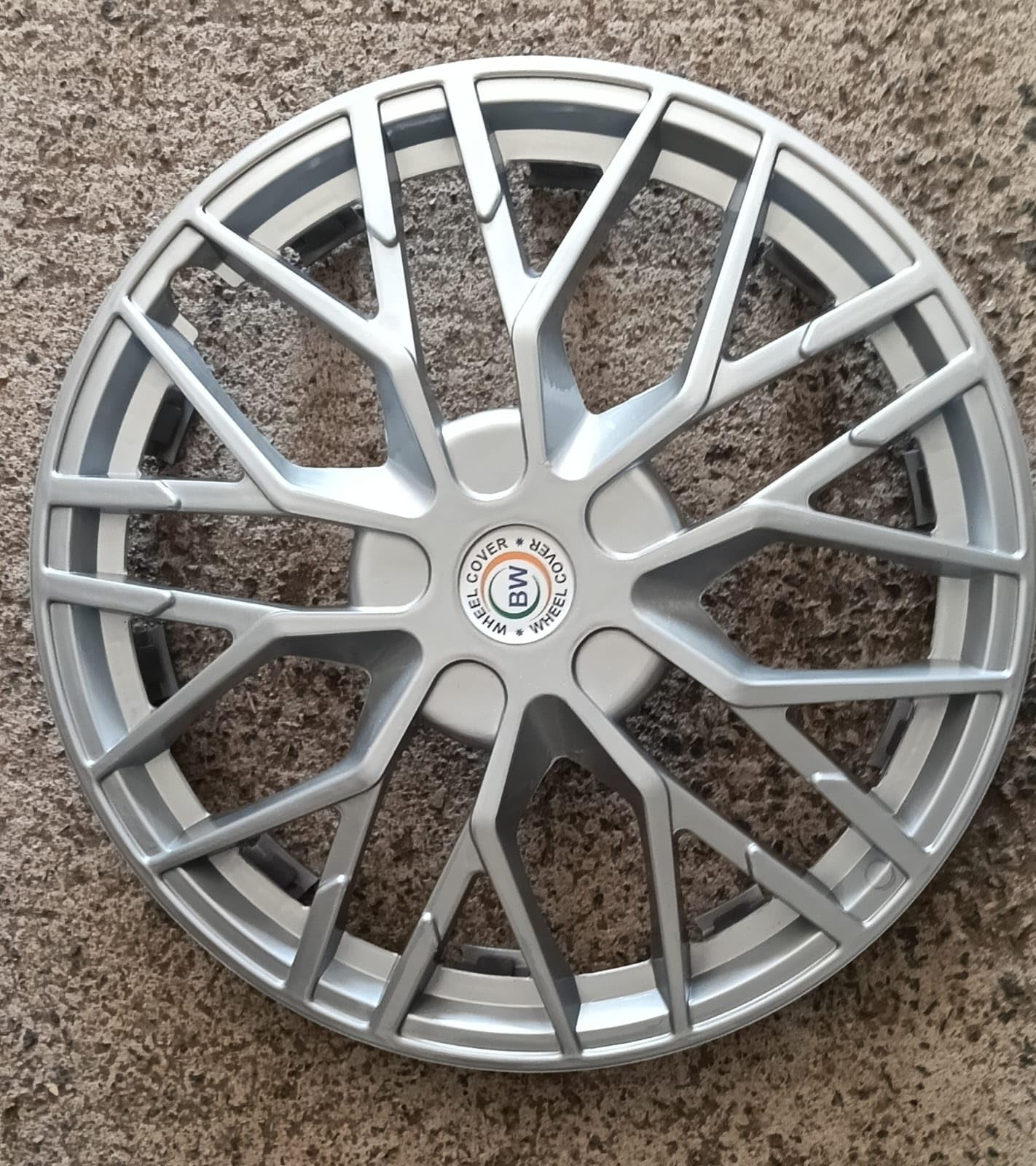 AR Enterprises FUNTUM Silver ABS Wheel Cover, 15 Inches, Universal Fit, Snap-On Hub Cap for Steel Rims-image-27