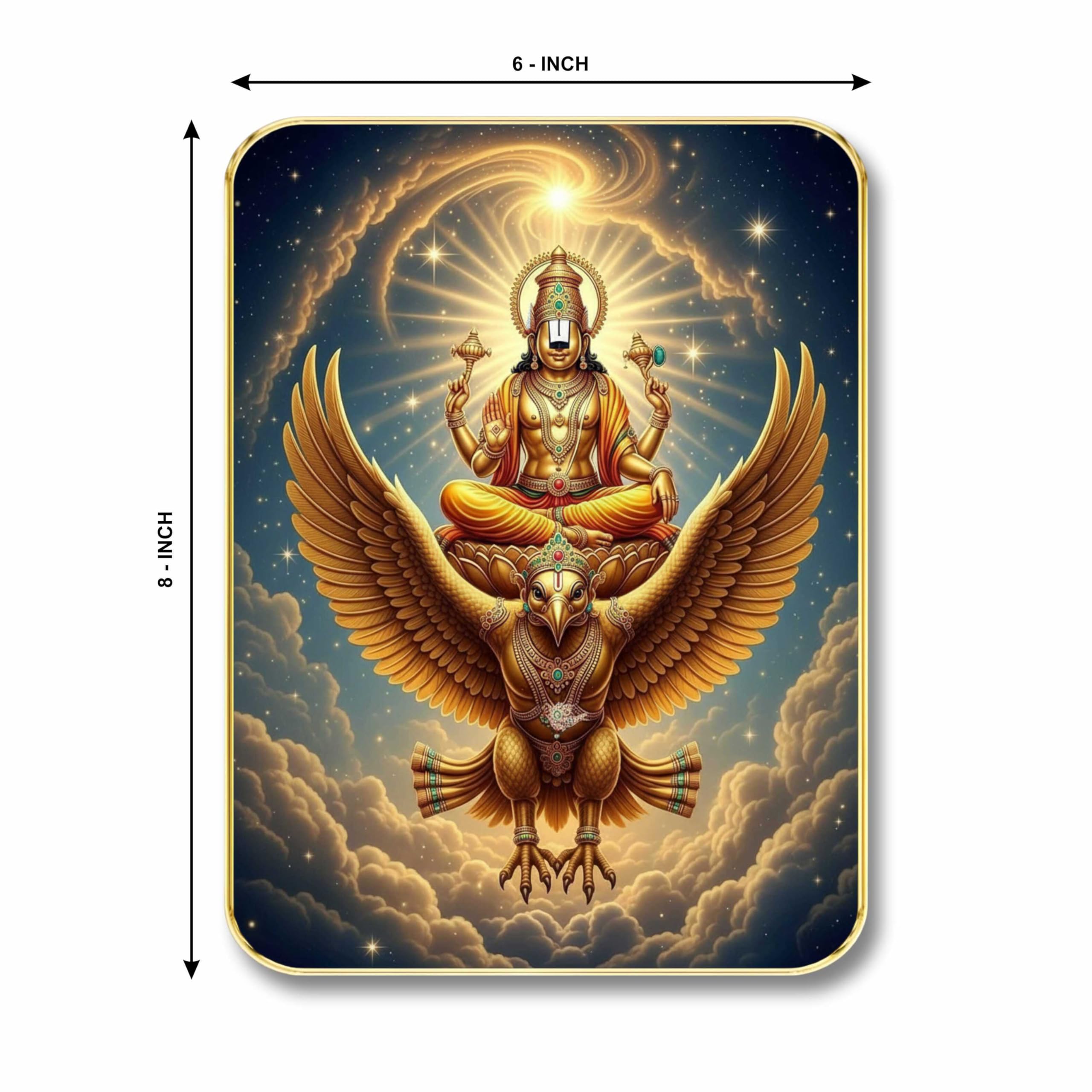Lord Vishnu Garuda Wall Art - Divine Protection -4