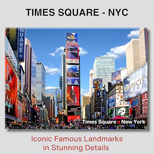 Miniatura 2 de Times Square Panorama - Imán de metal para nevera, monumentos de la ciudad de Nueva York, monumentos de la ciudad de Nueva York, regalo de recuerdo