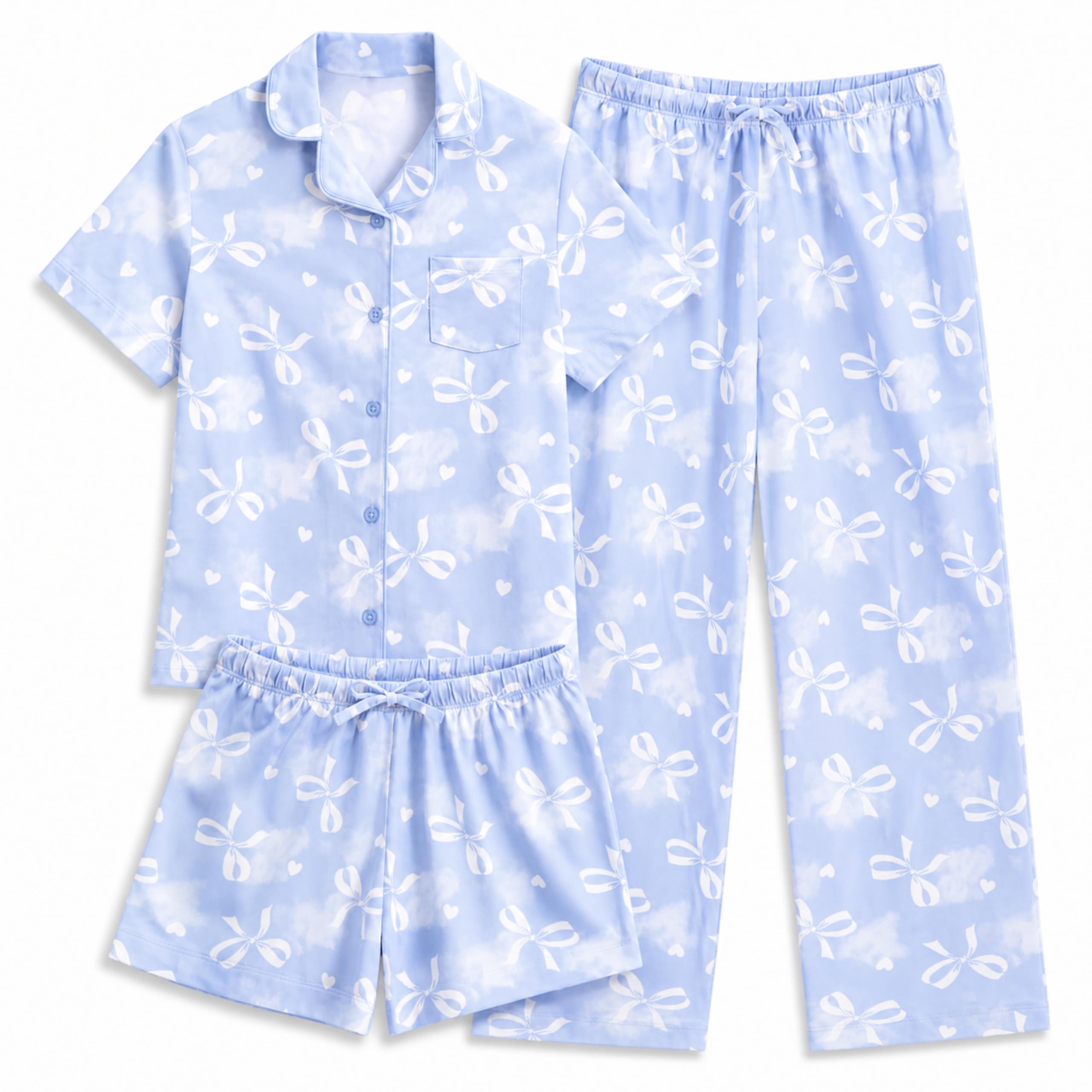US Angels Girls Pajama Set 3 Piece