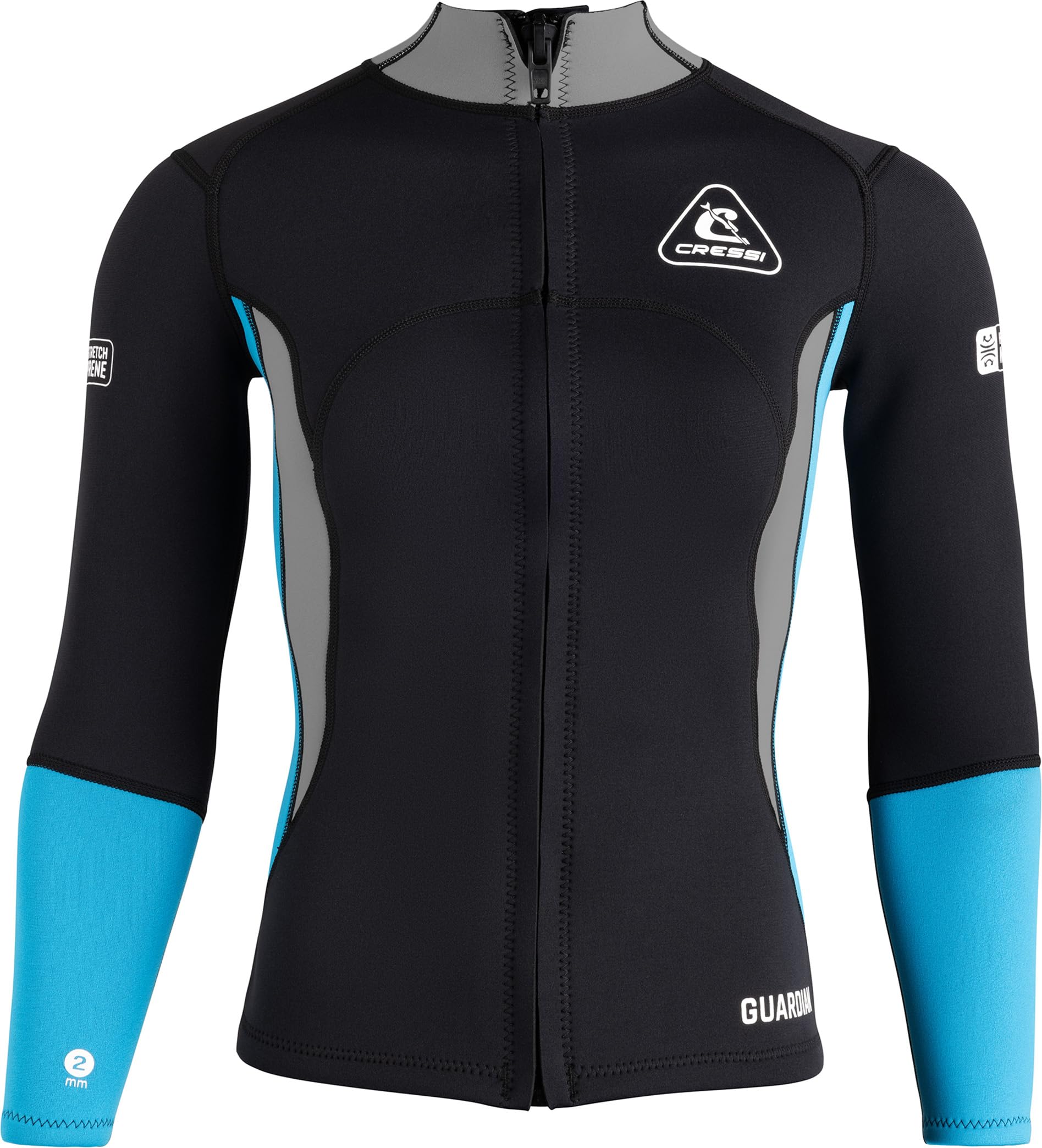 CRESSI Guardian Lady Veste Néoprène 2mm Natation Snorkelling Surf Sports Nautiques Noir Femmes