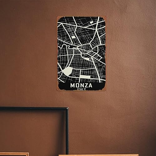 Miniatura 6 de Monza Italy City Map Poster Tin Sign Cafe bar Home Wall Art Decoration Retro Metal Tin Sign 8x12 inch
