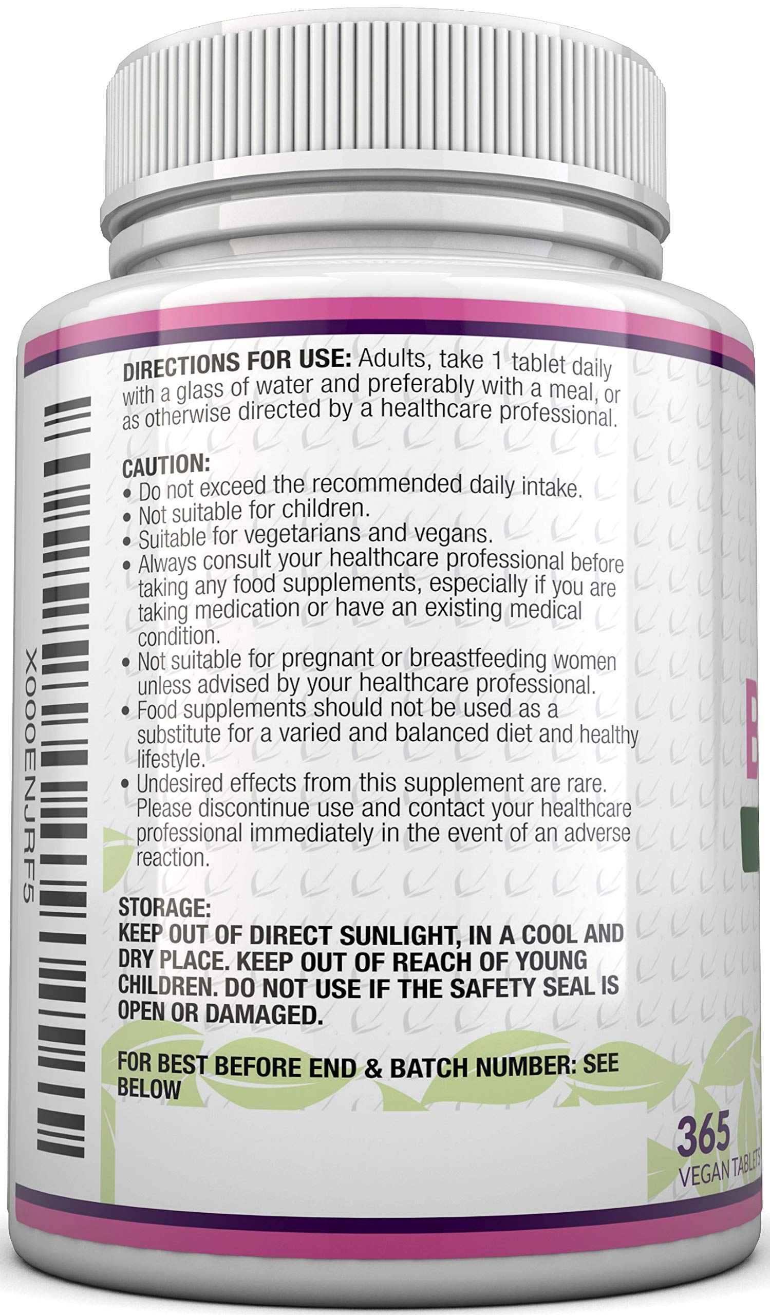 BIOTIN HAIR GROWTH Supplement 12,000mcg - 400 Tiny 6mm Tablets Full - View #3