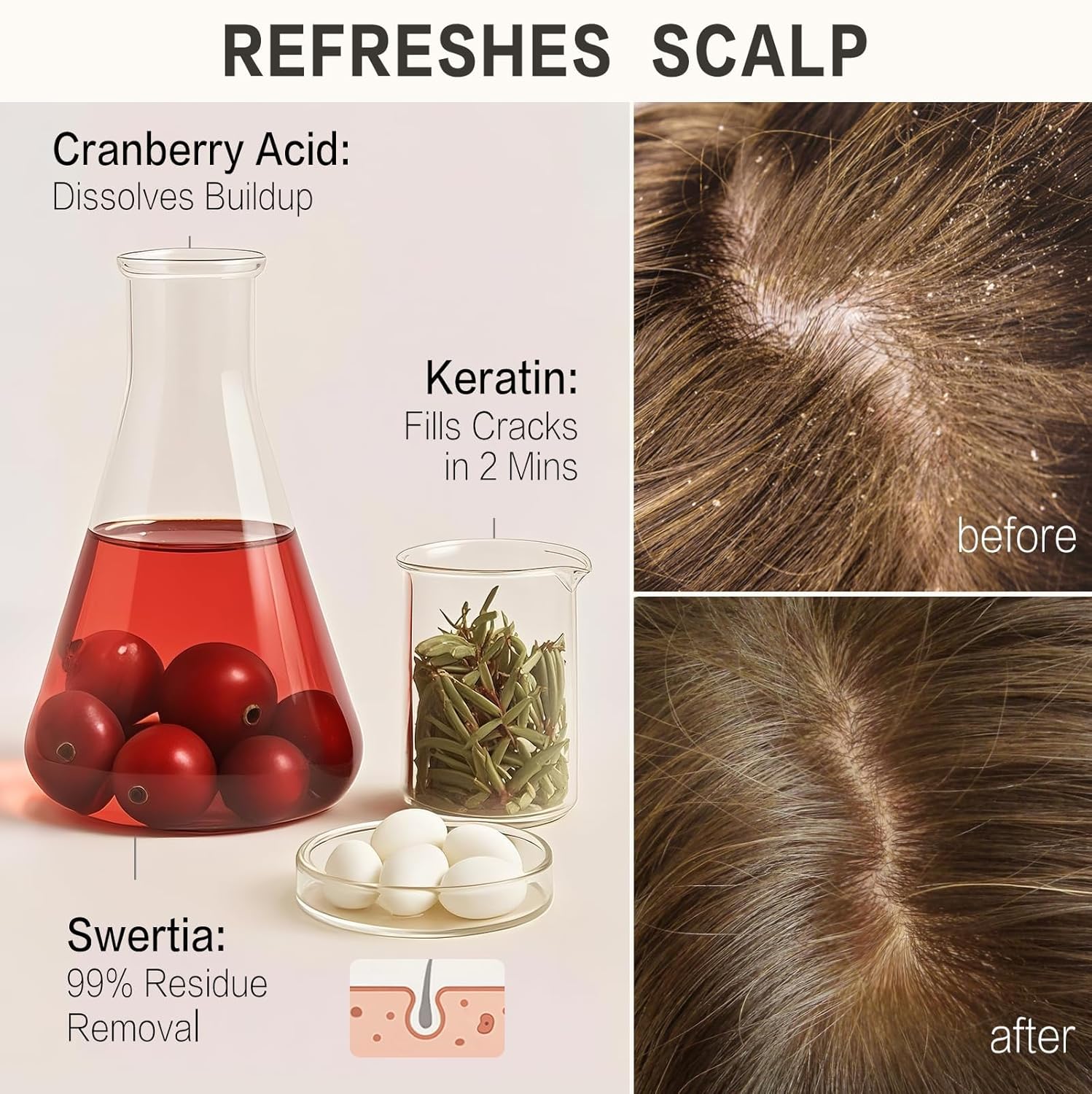 DEMIKI Japanese Shampoo and Conditioner Set for Women, Shampoo and Conditioner Set for Oily Hair, Sulfate Free, Rose Scent, Anti Dandruff, Clarifying, Moisturizing, Hydrolyzed Keratin Hair Care, 32oz - Image 5