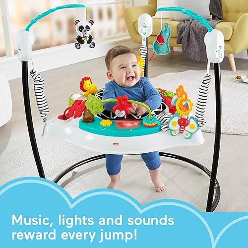 Miniatura 3 de Fisher-Price Baby Bouncer Animal Wonders Jumperoo Activity Center & Fisher-Price Baby Playmat Deluxe Kick & Play Piano Gym & Maracas con escenarios