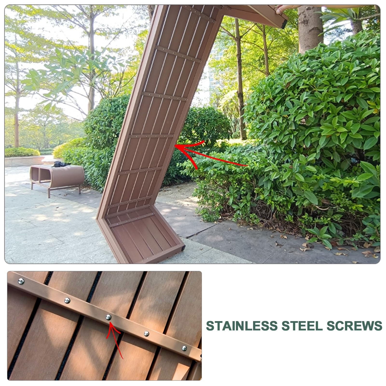 Gartenbank, Holzbank, Gartenbank Wetterfest, 3-Personen-Eckbank for den Außenbereich, Allwetterbank, Geeignet for Terrasse und Garten(150cm/59in)