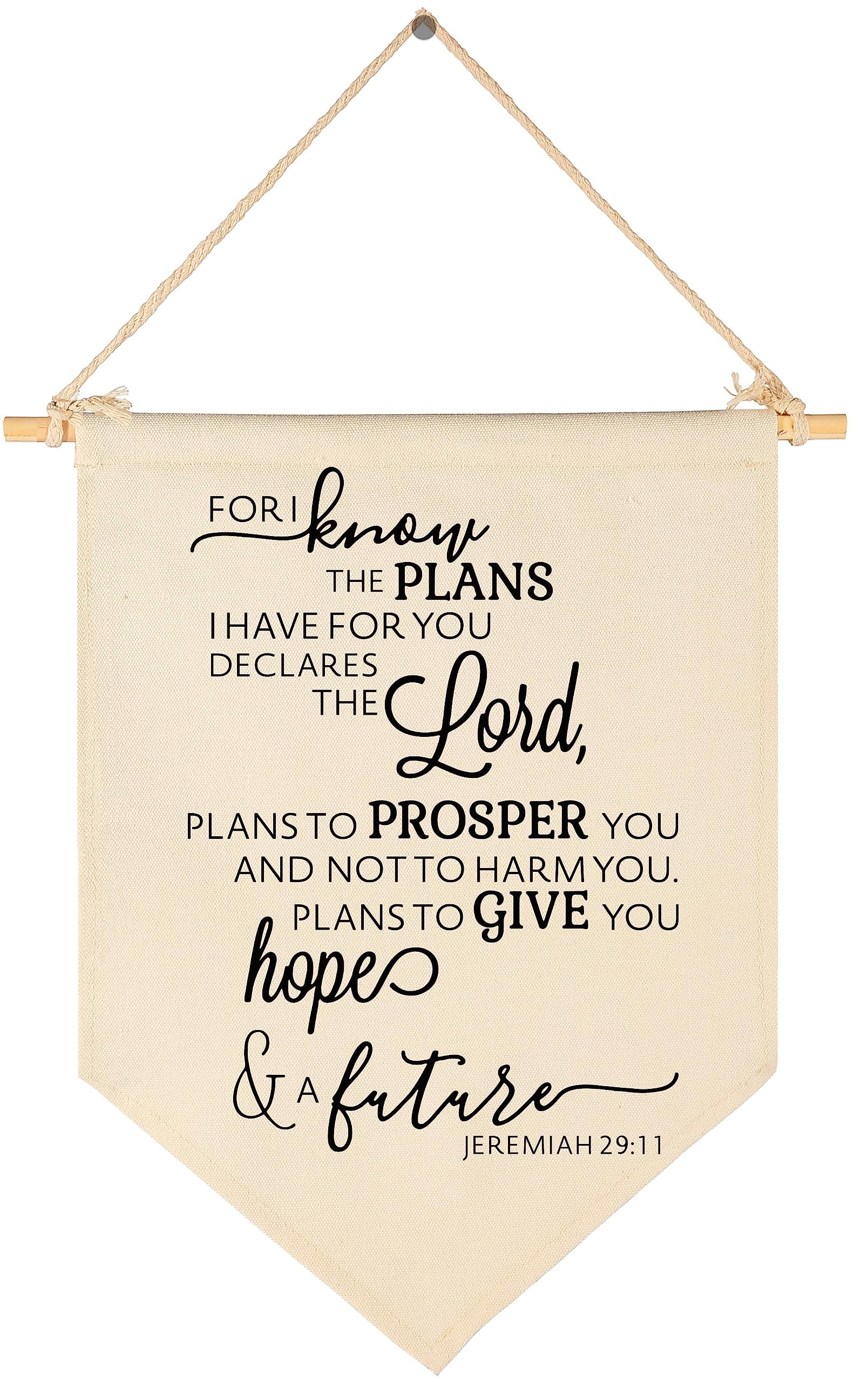 for I Know The Plans- Bible Verse Sign-Scripture Decor-Flag Decor Gift for Baby Boys Girls Newborn Kids- Banner Pennant Wall Sign Gift for Nursery Baby Room Playroom Bedroom Decor