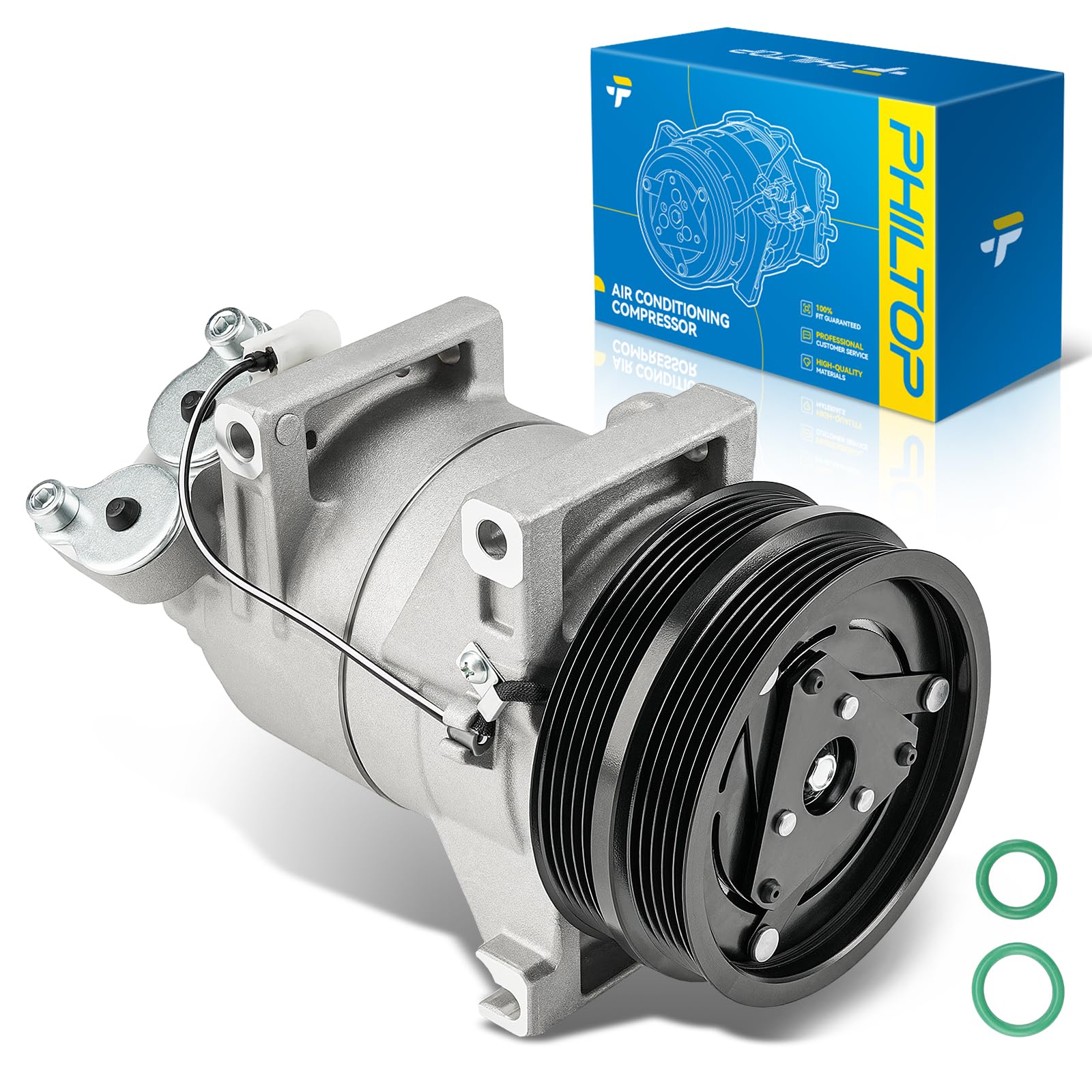 PHILTOP 68647 NEW AC Compressor w/Clutch for C30 2008-2013, C70 2004-2013