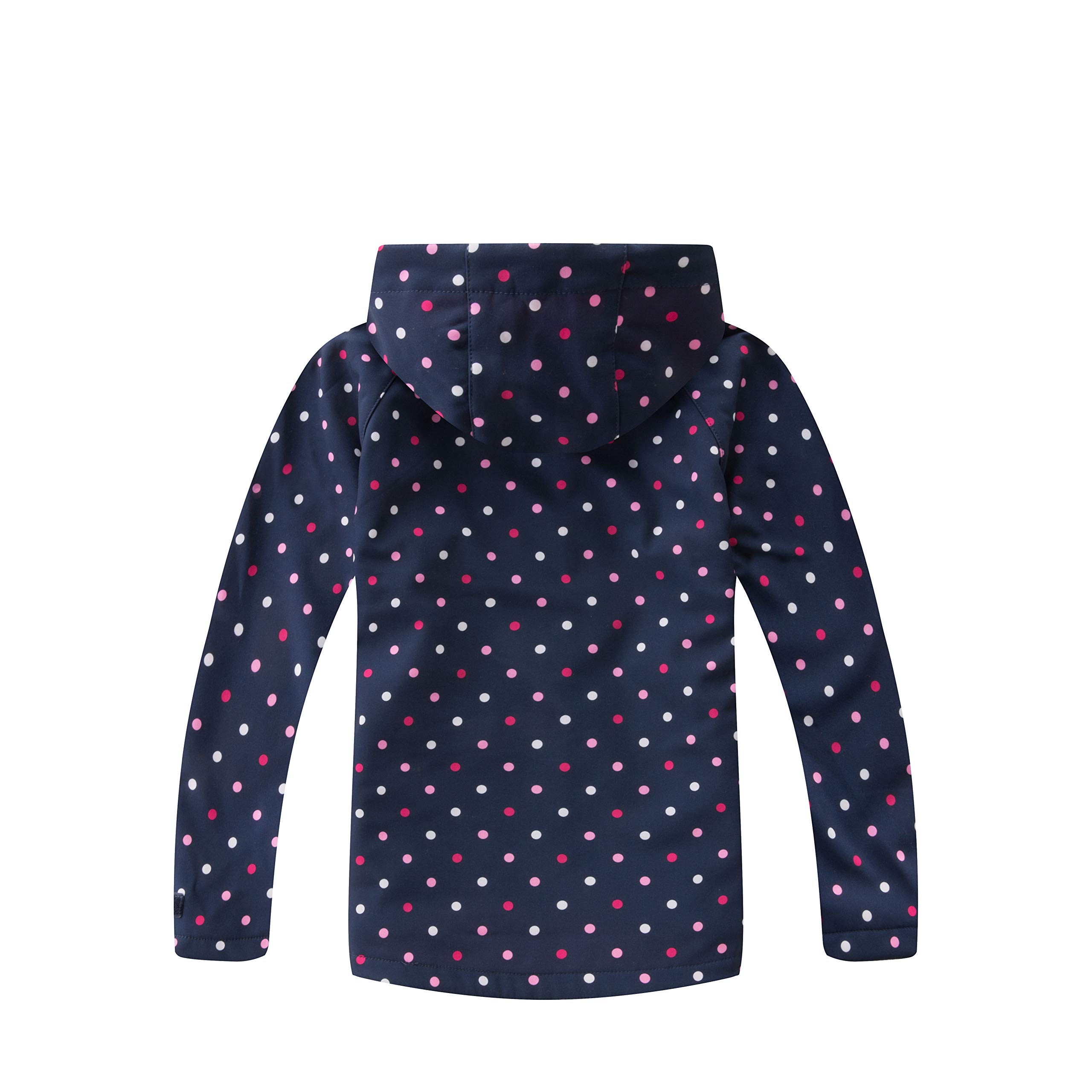 Natashas Kinder Mädchen Wasserdicht Jacke Übergangsjacke Fleecefütterung Warm Atmungsaktiv Winddicht Wanderjacke Softshelljacke Outdoorjacke mit Kapuze