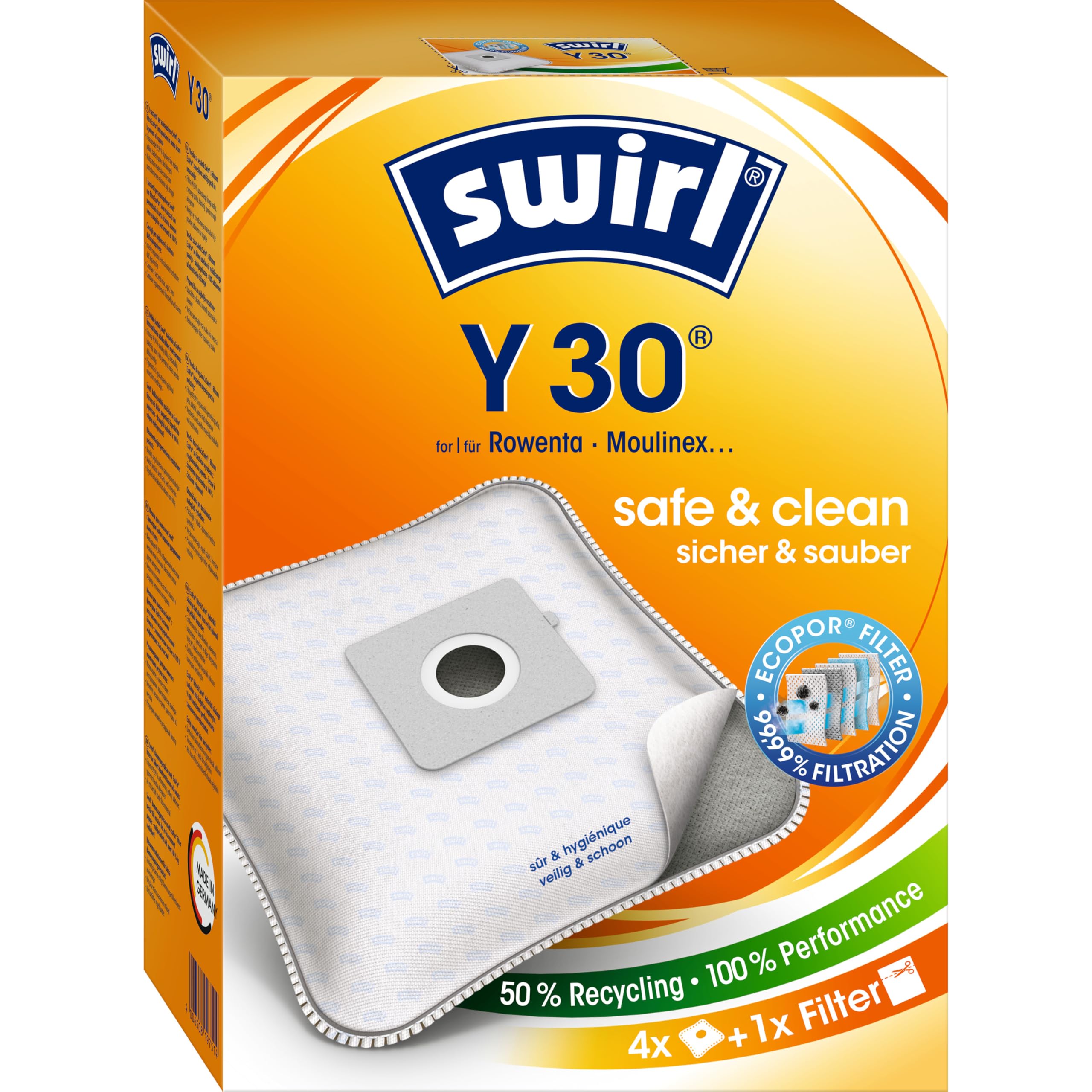 Swirl Bolsa Para Aspiradora R 22 F89 MP Plus AirSpace Blanco| Techinn