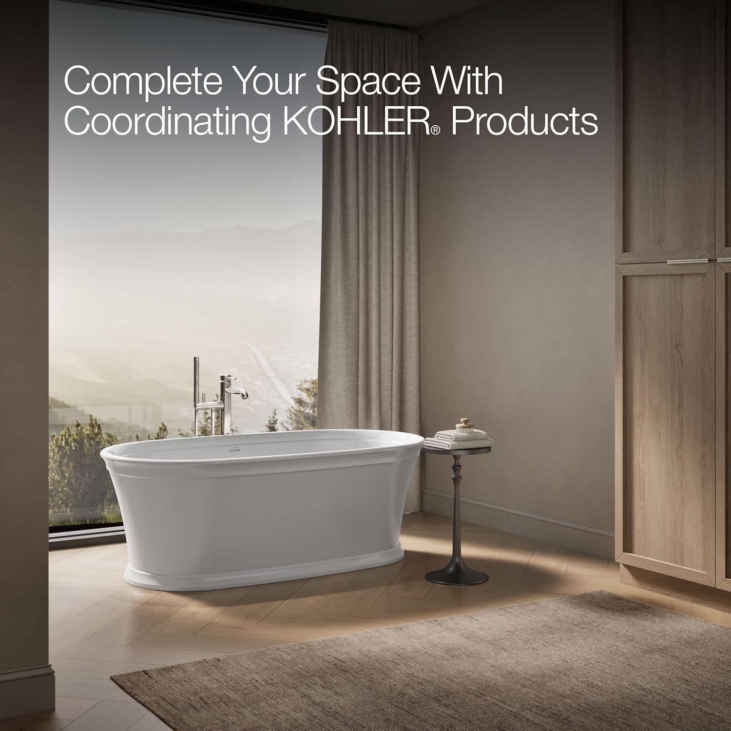 Oval basin of Kohler Memoirs 8333-0 Freestanding Bath