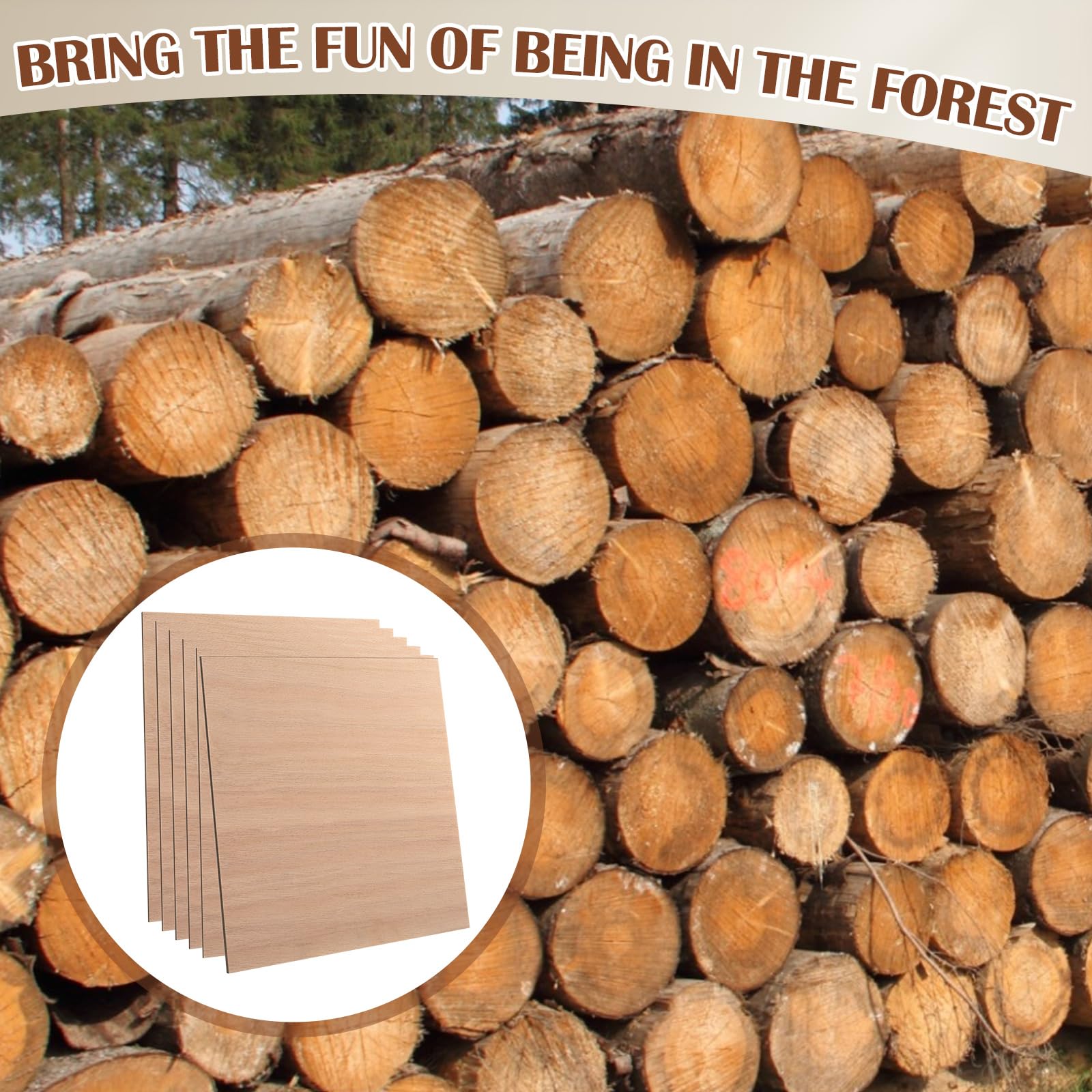 6pcs 30x30x0.3cm Basswood Sheets, Unfinished Wood Board Square 12 X - View #10