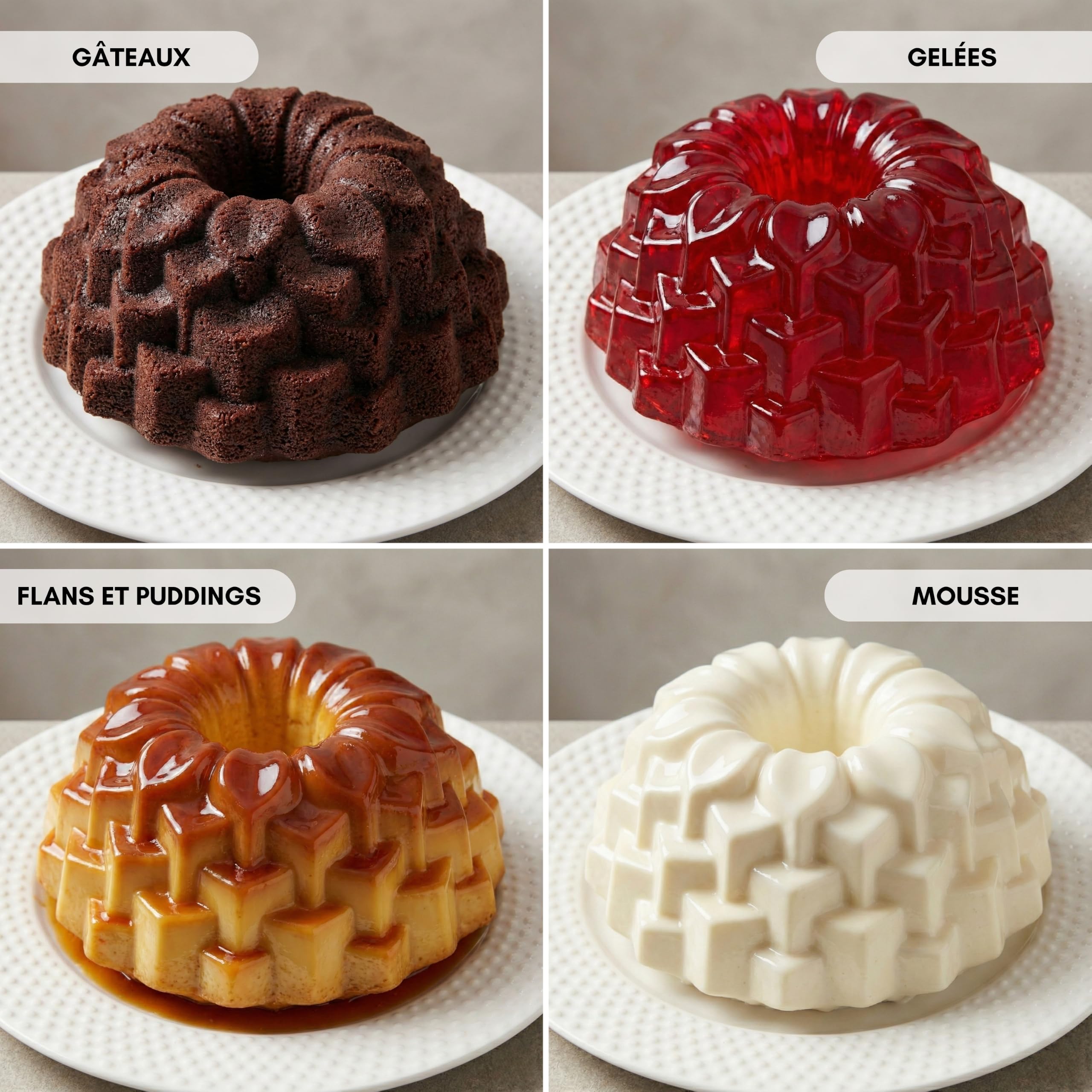 Erreke Moule à Gâteau avec Double Revêtement Antiadhésif, Bloom | Moule Kouglof. Moule Gateau. Moule à Tarte. Aluminium Moulé Résistant. Savarin Cuisson Uniforme. Pour Pâtisserie Maison