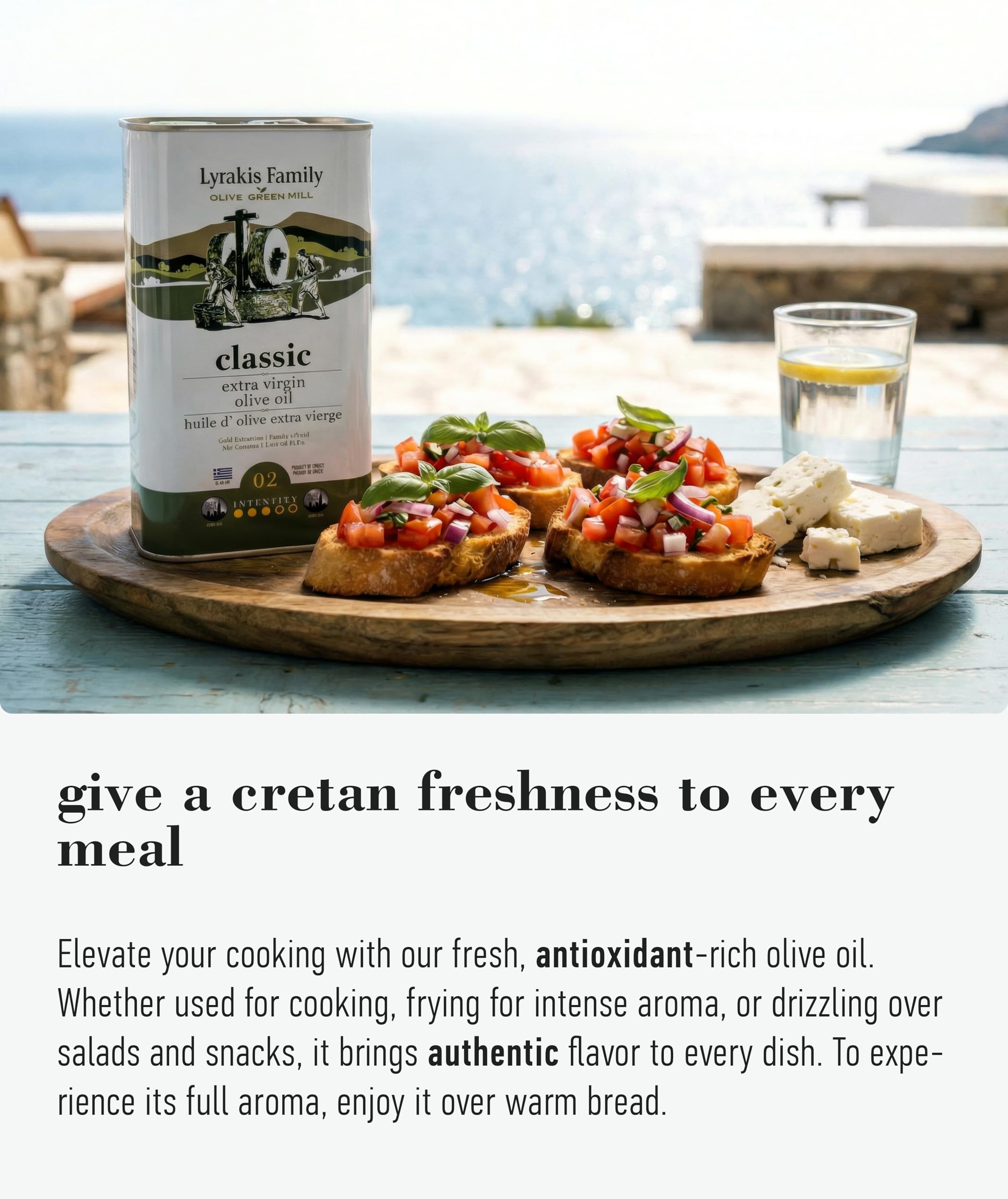 Huile d’Olive Lyrakis Family 5L – Extra Vierge Grecque, Premium Première Pression à Froid, Riche en Polyphénols, Olives Récoltées à la Main, Nouvelle Récolte, Jus Frais de Crète – Depuis 1975