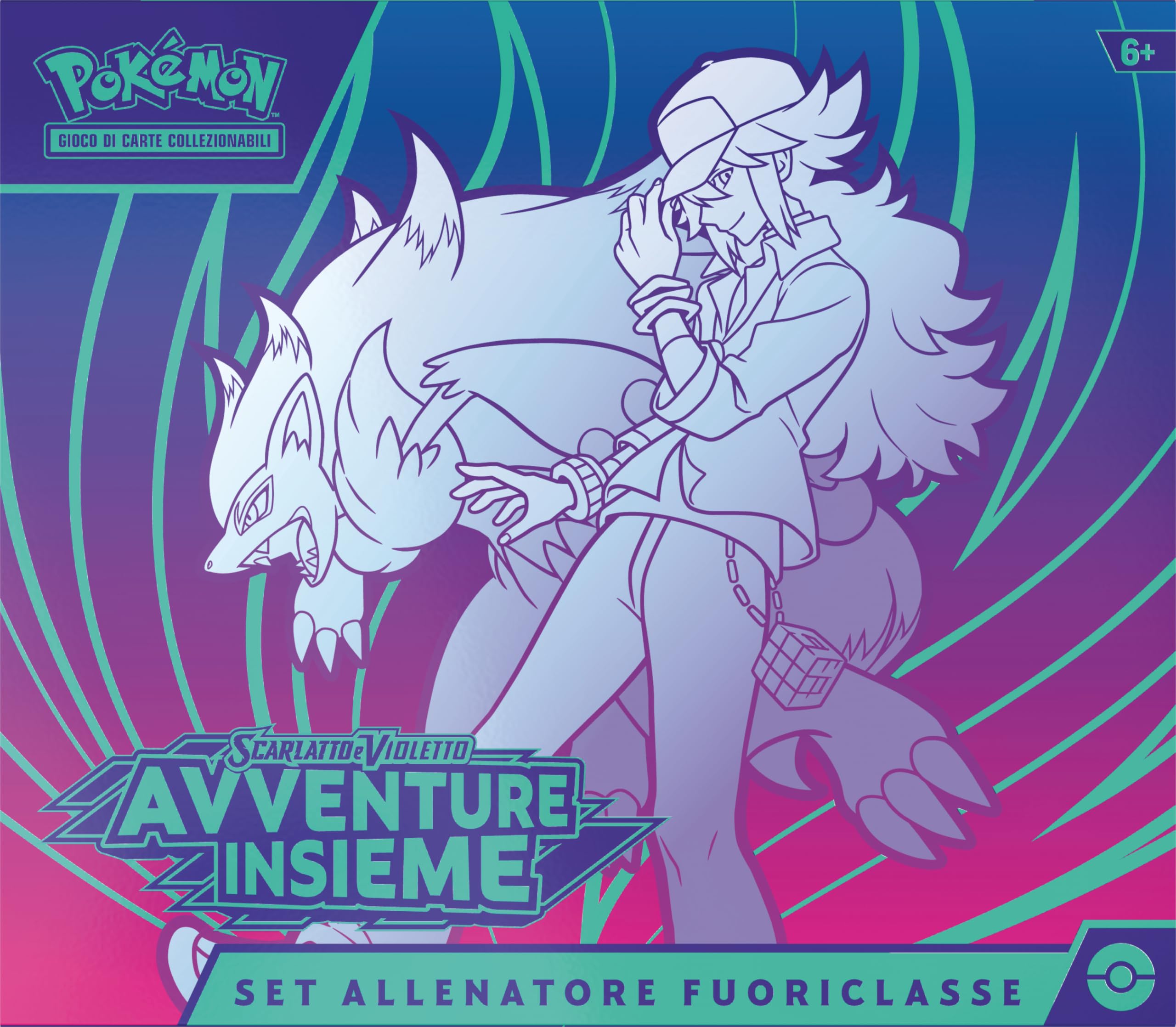 GCC Pokémon: set Allenatore Fuoriclasse dell’espansione Scarlatto e Violetto - Avventure Insieme (una carta promozionale a figura intera, nove buste di espansione e accessori premium)