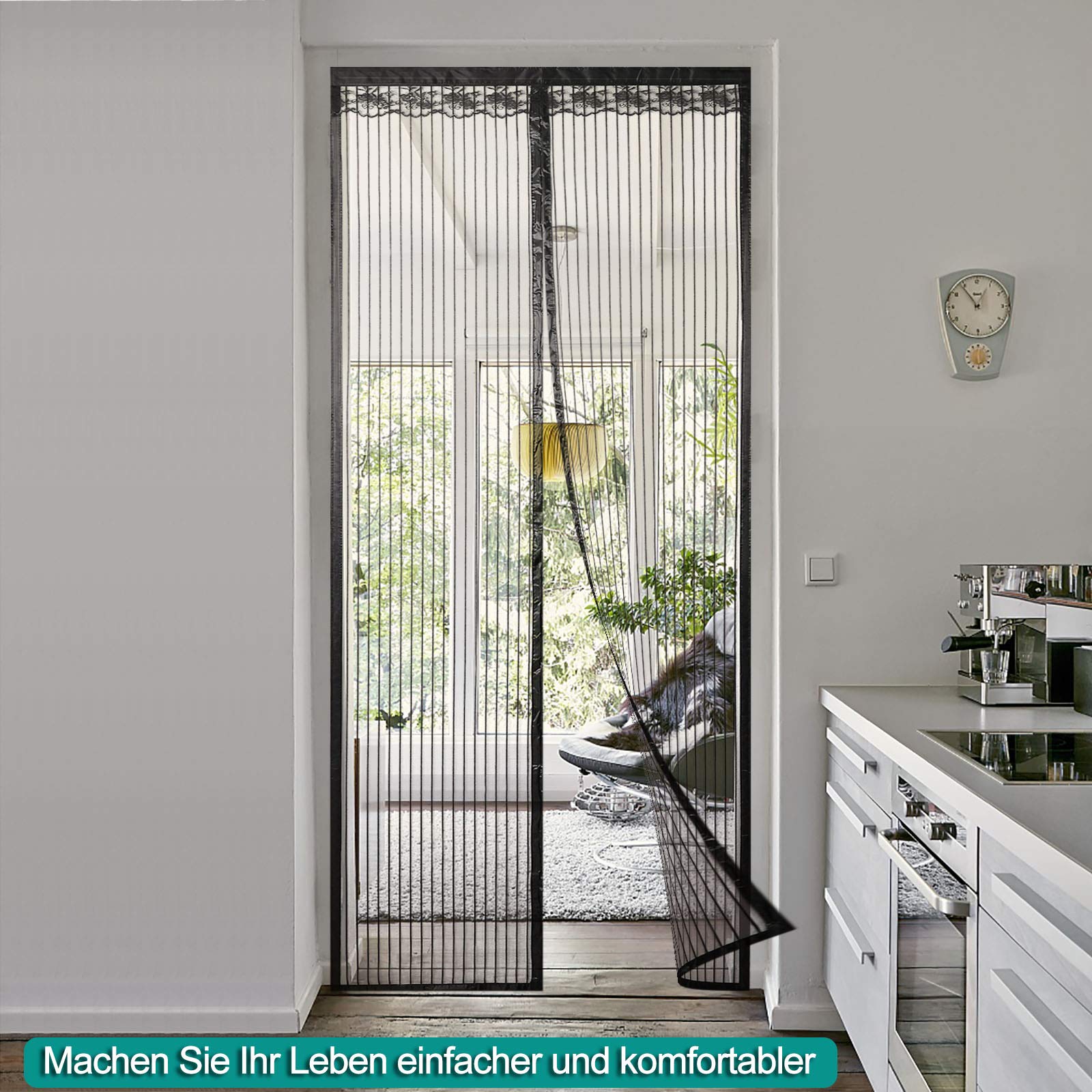 Timizi Fliegengitter Tür Magnetisch 70x190cm - Insektenschutz Für Balkontür & Terrassentür