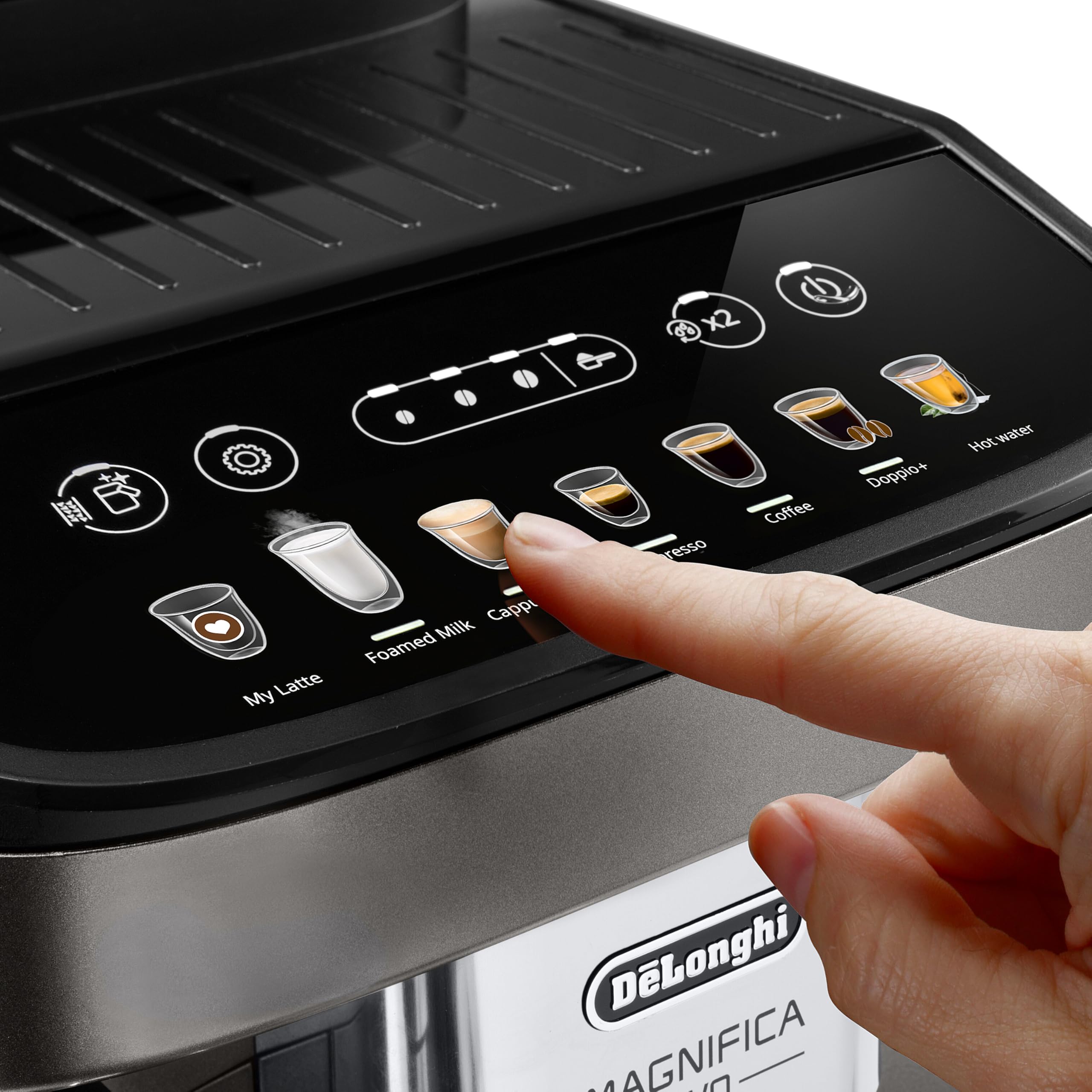 De'Longhi ECAM290.83.TB Magnifica Evo Machine à café avec cappuccinatore automatique, idéale pour espresso et cappuccino maison