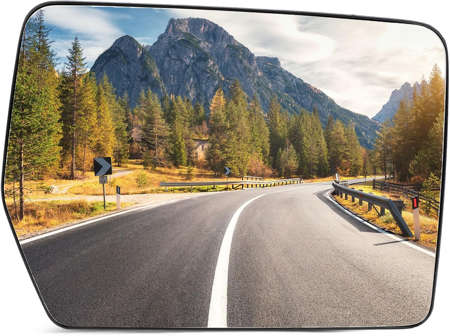 SCITOO Passenger Side Mirror Glass Fit For 2011-2014 For Ford For F-150 Heated Right Exterior Mirror Glass With Backing Plate BL3Z-17K707-K