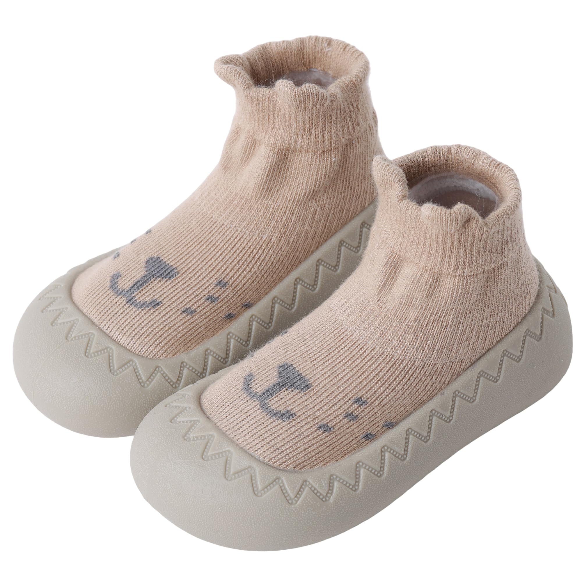 XQ&XG Calzini Scarpe Antiscivolo per Bambini, Scarpe Primi Passi Neonato, Suola Morbida Antiscivolo, Scarpe Traspiranti per Bambino Unisex Calzino Pantofole