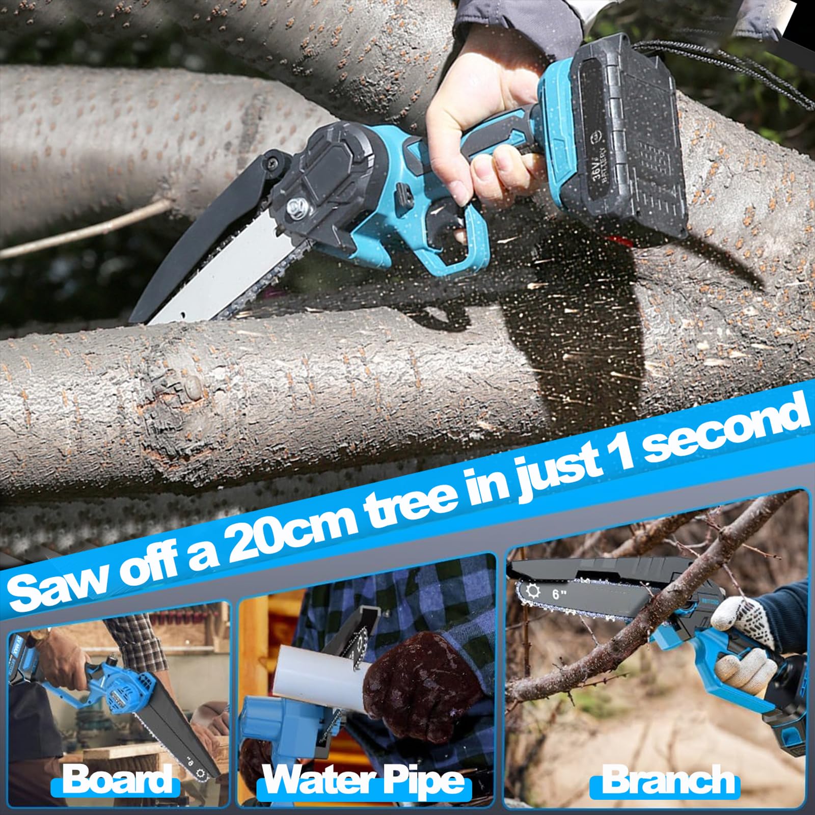 Forbici da potatura elettriche Professionali, Inserti Senza Fili per Giardinaggio, con Doppia Batteria e Lame di Ricambio Extra, attrezzo per potatura Alberi e Giardino.