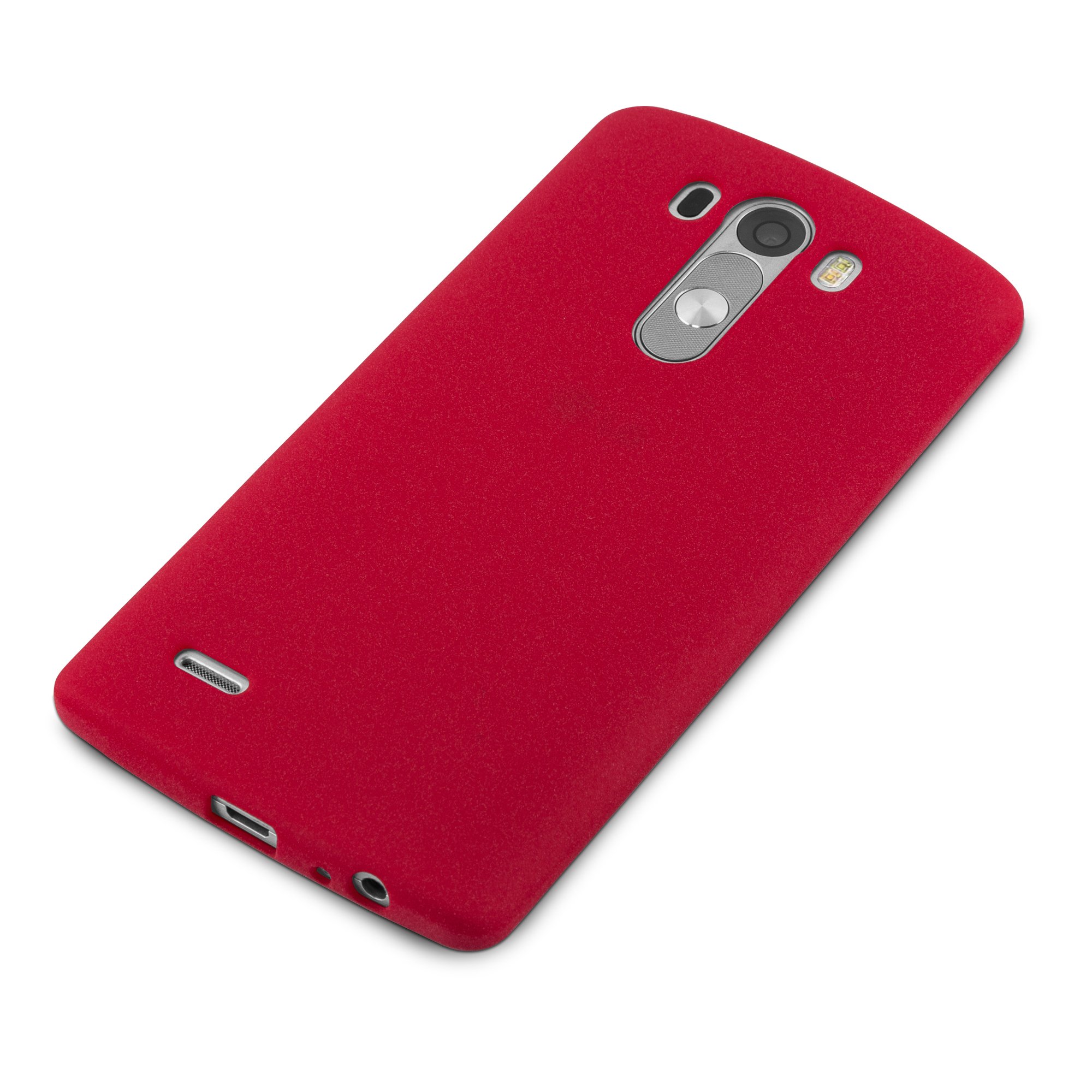 Cadorabo Custodia Morbida In Silicone TPU Per LG G3 - Cover Jelly Sottile Antiurdo Colore Rosso - 4